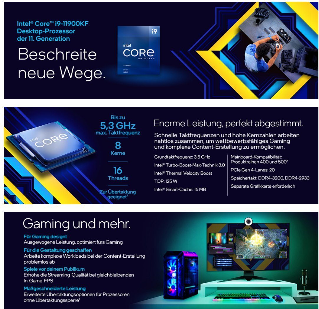 GeForce (Intel RTX Gaming-PC i9 HF] Meinpc RTX 4070 RGB, 11 Core [OBS 11900K, RGB, RAM, GB 32 GB Evil Windows i9 Gamer, 1000 Nvidia SSD, Gaming, 12GB, Pro) 4070