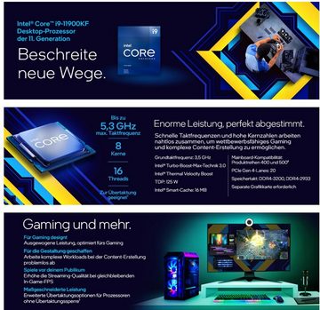 Meinpc Peacemaker i9 RTX 4060 [MSI] Gaming-PC (Intel Core i9 Intel Core i9-11900KF, GeForce RTX 4060 8GB, 32 GB RAM, 1000 GB SSD, Wasserkühlung, Windows 11 Pro, Intel i9, RTX 4060, Wasserkühlung)