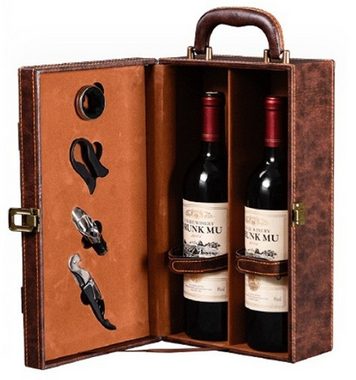 BAYLI Geschenkbox 2 x Sommelier-Set in edler Geschenkbox für zwei Weinflaschen, Weinbo