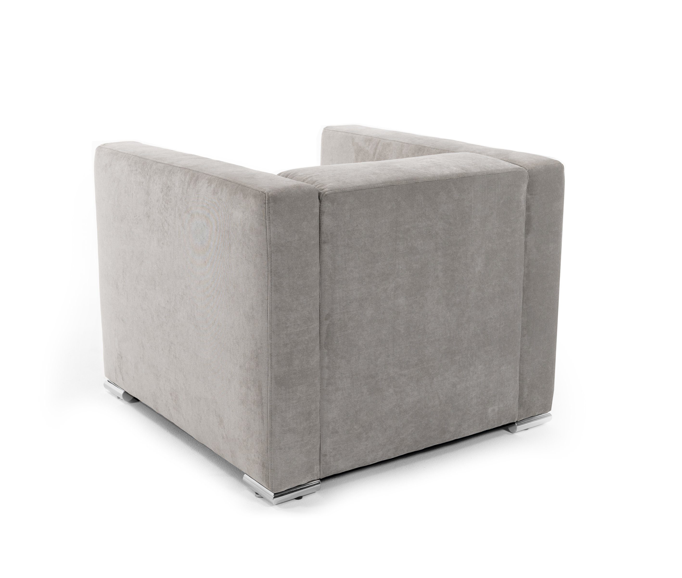 Ergänzung Sessel Die 'Paul' unseren Elements AMARIS Sofas Samt zu Grau Loungesessel Wohnzimmer perfekte Cocktailsessel Stoff-Bezug od. mit 80x85cm,