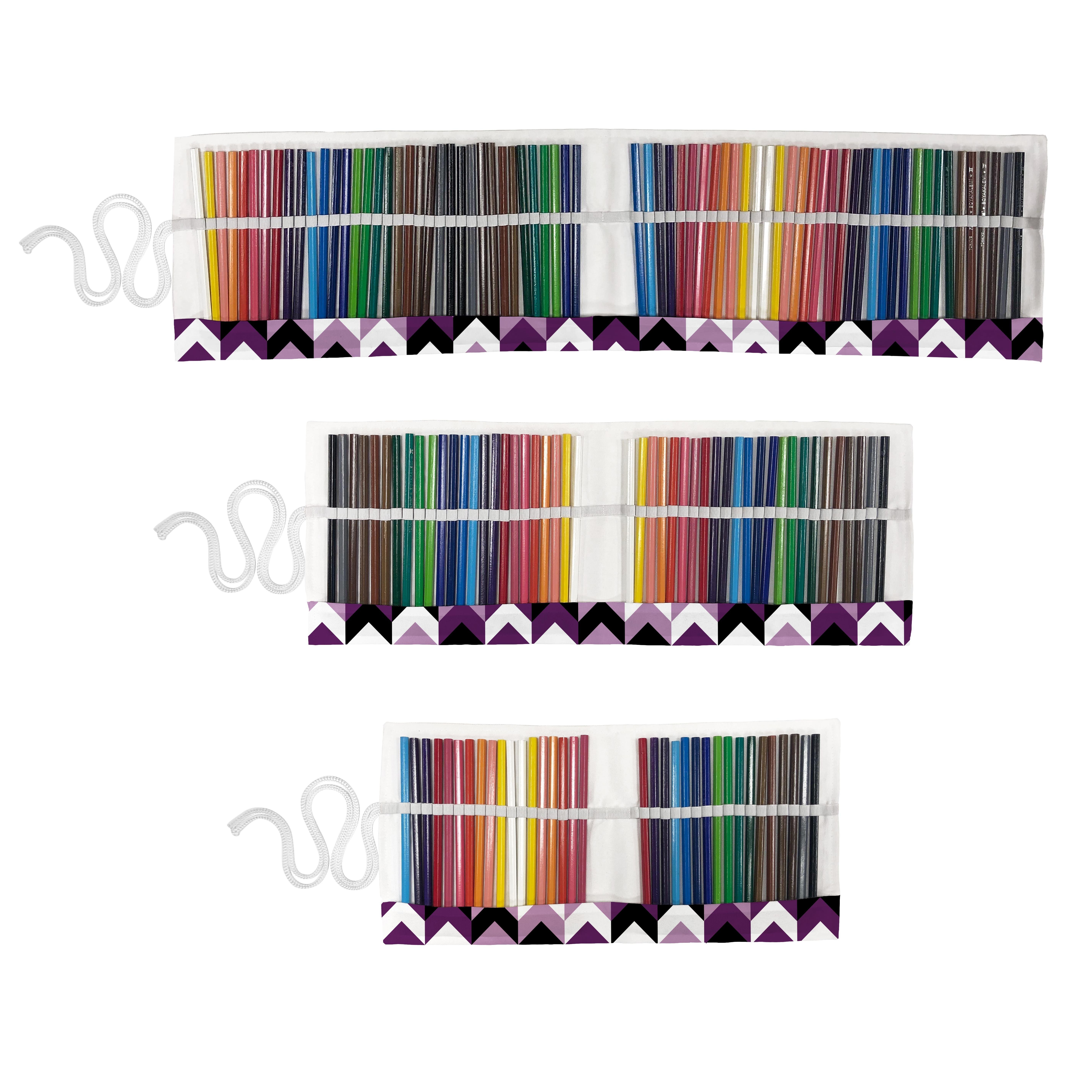 Abakuhaus Federmäppchen langlebig und tragbar Segeltuch Stiftablage Organizer, Winkel Zickzack-Retro-Pfeile