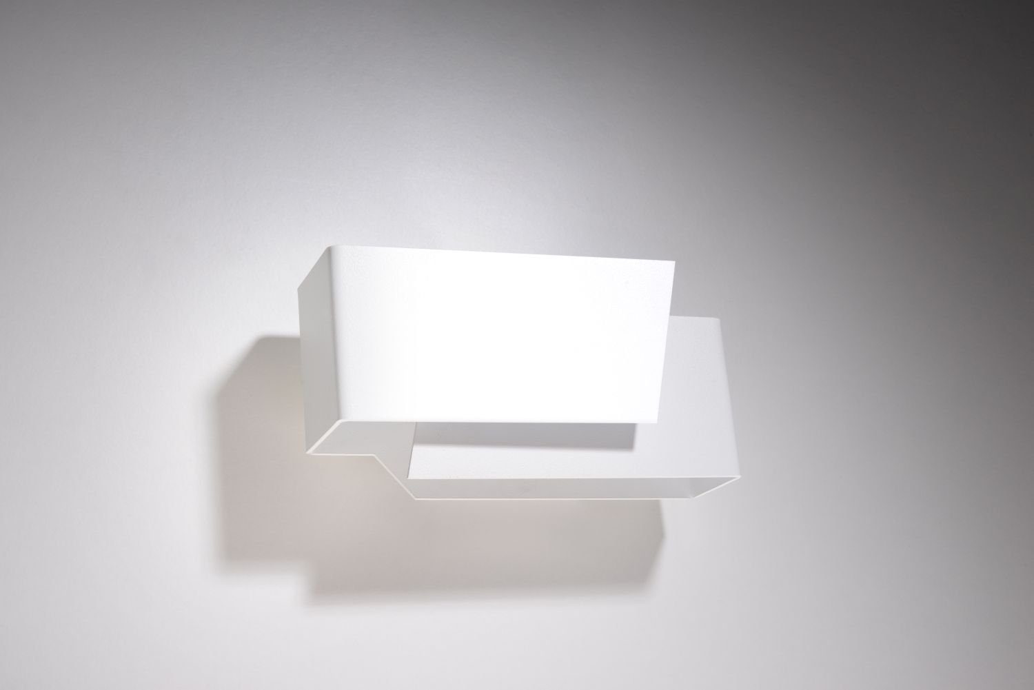 Licht-Erlebnisse Wandleuchte ATILIA, LED Wohnzimmer B:20cm wechselbar, Warmweiß, Treppe Design Weiß Wandlampe G9 Flur Metall