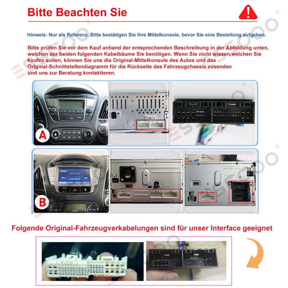 ESSGOO 4G DAB+ Für Hyundai ix35 2010-2015 Tucson Autoradio Carplay 6+128G Autoradio (6GB+128GB, RDS, Digitalradio (DAB), FM, AM, Carplay Android Auto Bluetooth EQ USB GPS Navi WIFI Touchscreen)