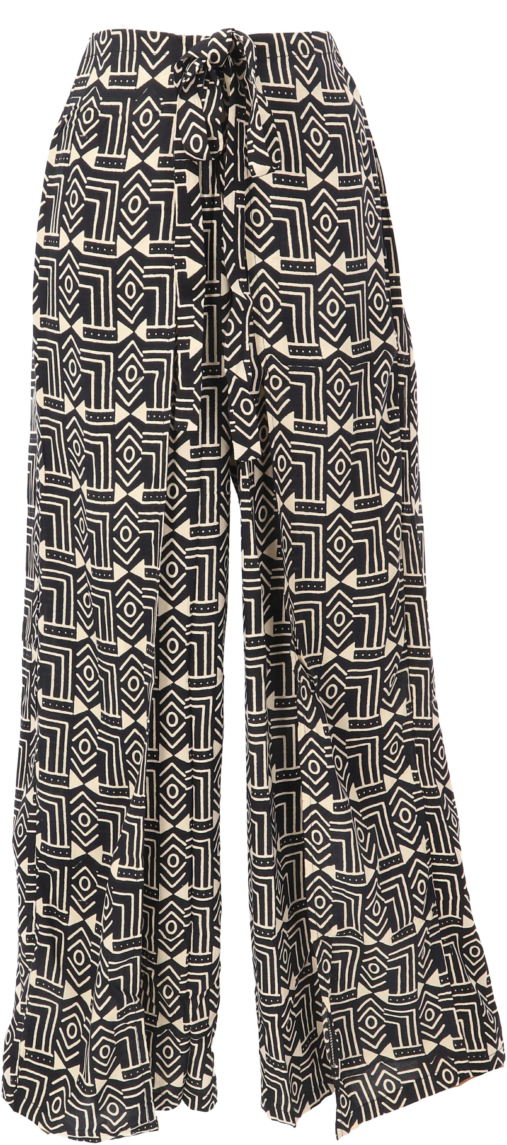 Guru-Shop Relaxhose Palazzohose mit African Print, offene Boho.. alternativ günstig online kaufen