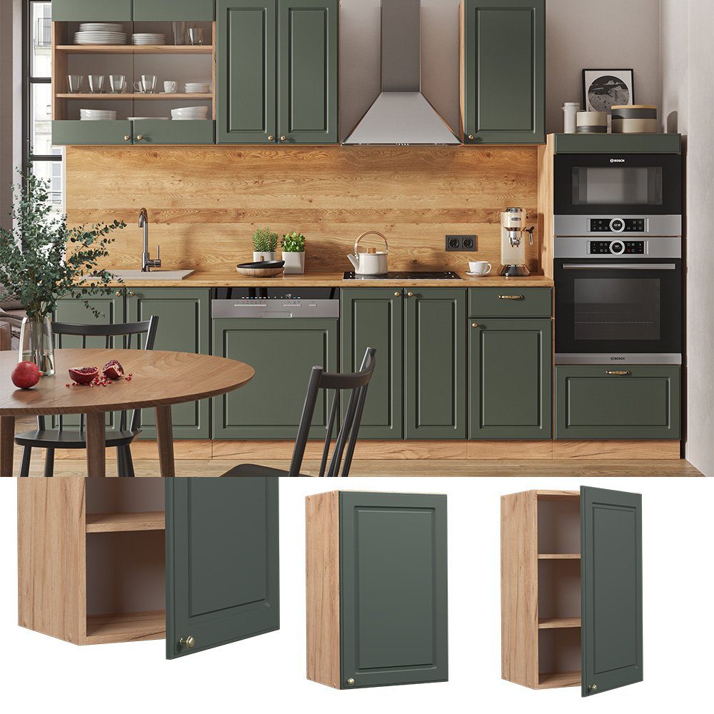 Vicco Hängeschrank Fame-Line, Grün-Gold Landhaus/Goldkraft Eiche, günstig online kaufen