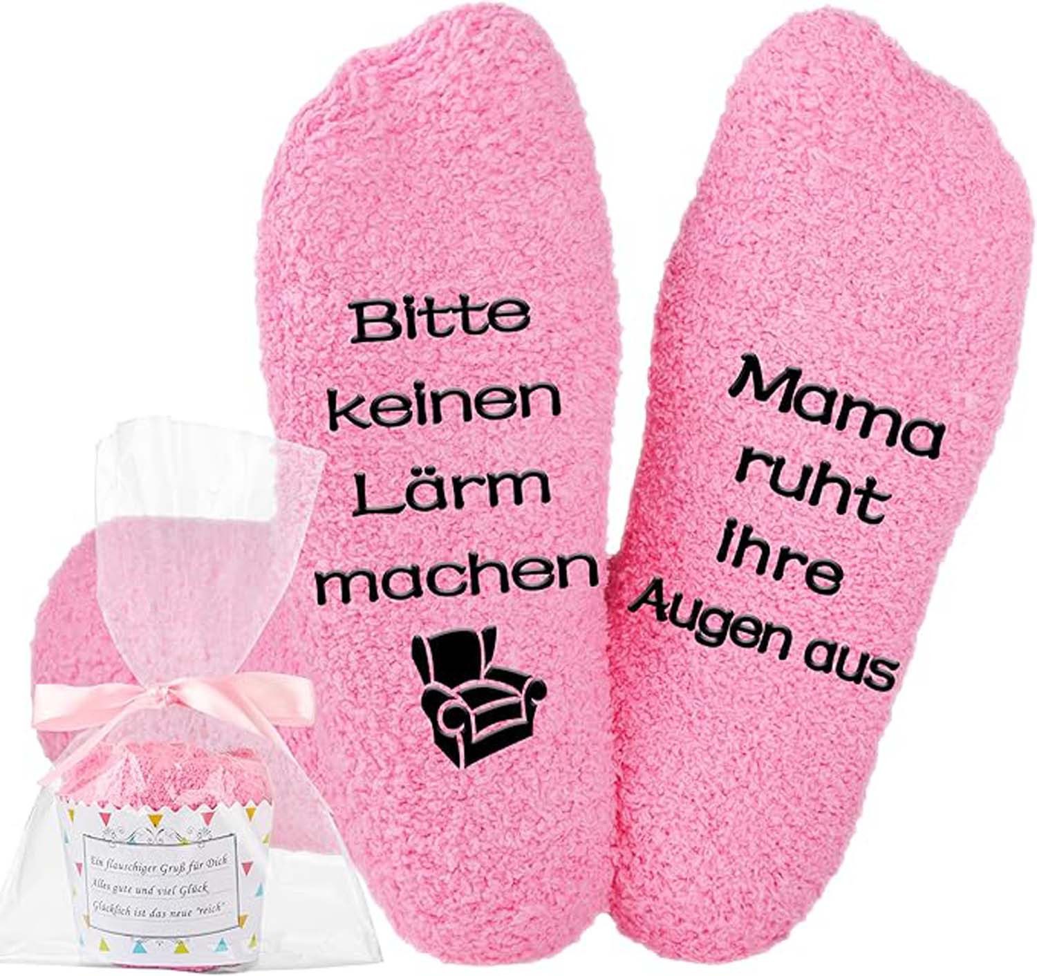 Kuschelsocken Geschenke für Frauen zu Weihnachten, liebevoll als Cupcake verpackt