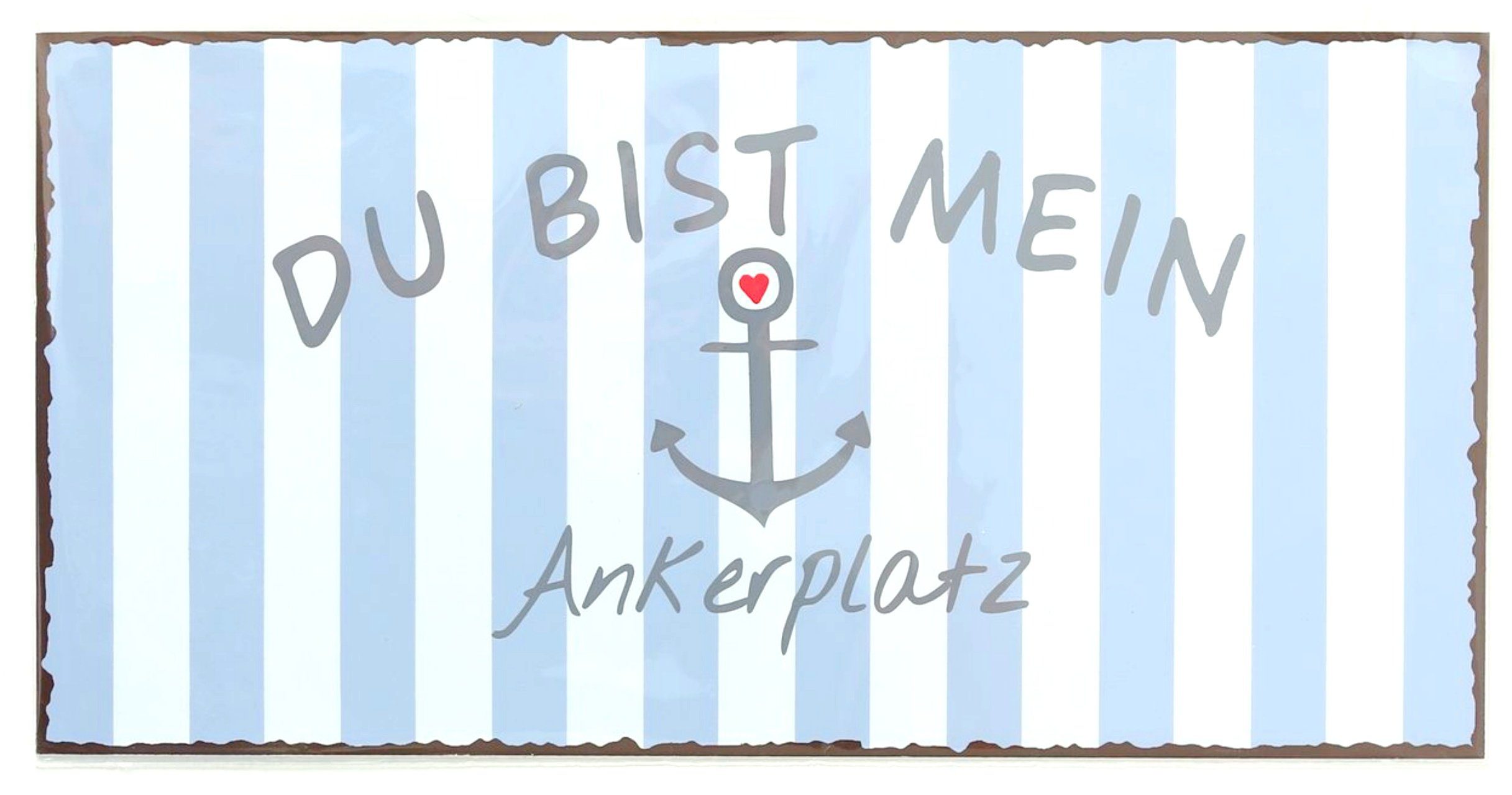 BOLTZE Wandbild, Maritim, Maritimes Metallschild Modell DU BIST MEIN... 40 x 20 cm