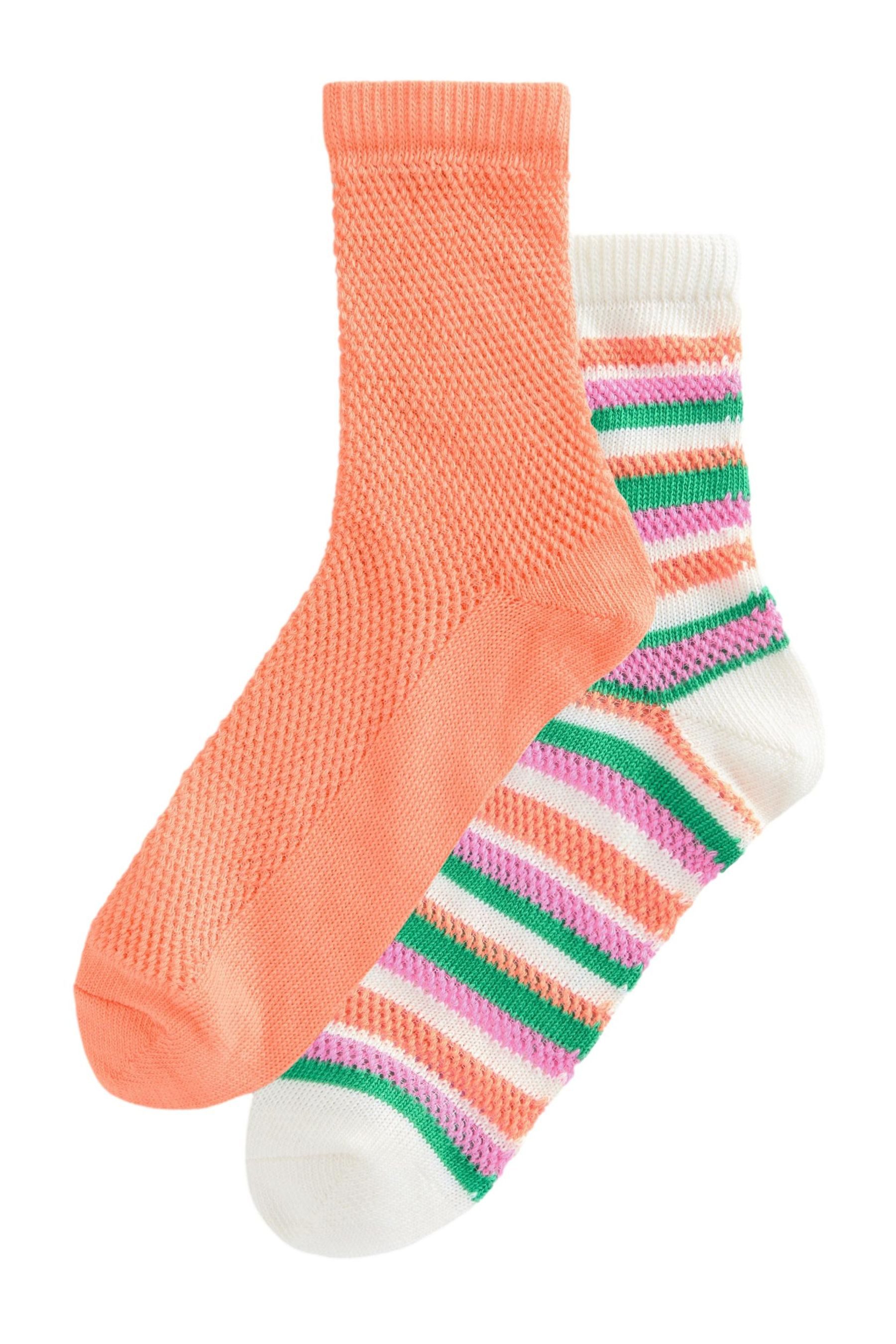 Kurzsocken Söckchen mit Häkeldetail, 2er-Pack