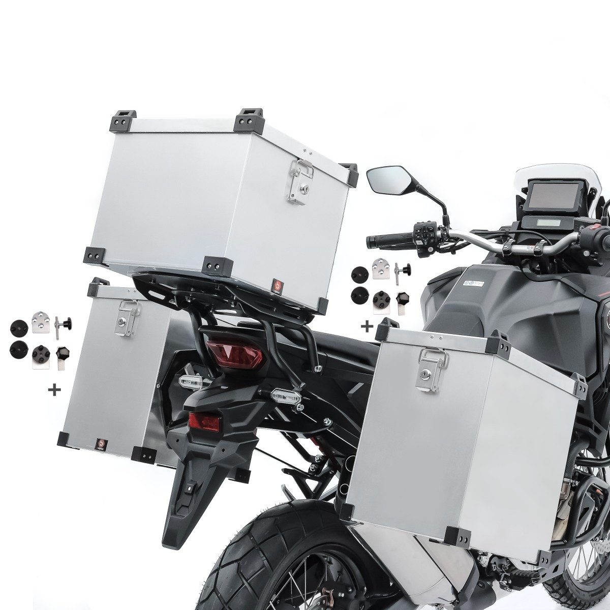 Kofferset Alu Koffer 40-40L Topcase 38L für Suzuki DR 650 RSE / SE