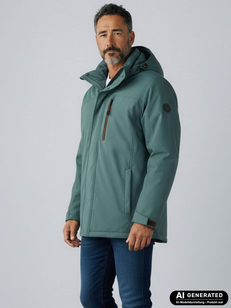 CROSSFIELD Funktionsjacke 67706 Herren Outdoor-Jacke mit Taftfutter & Stehkragen - Wasserdichte Jacke