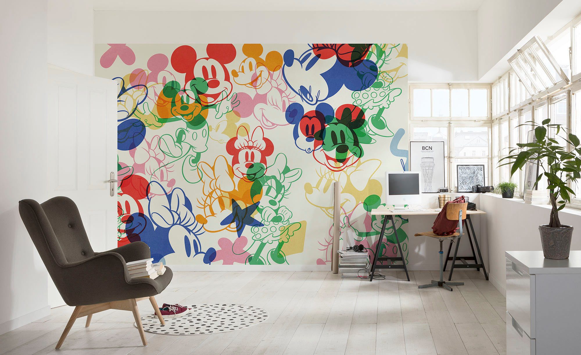 Komar Fototapete Digitaldruck Vlies - Mickey and Minnie Mixture - Größe 400 günstig online kaufen