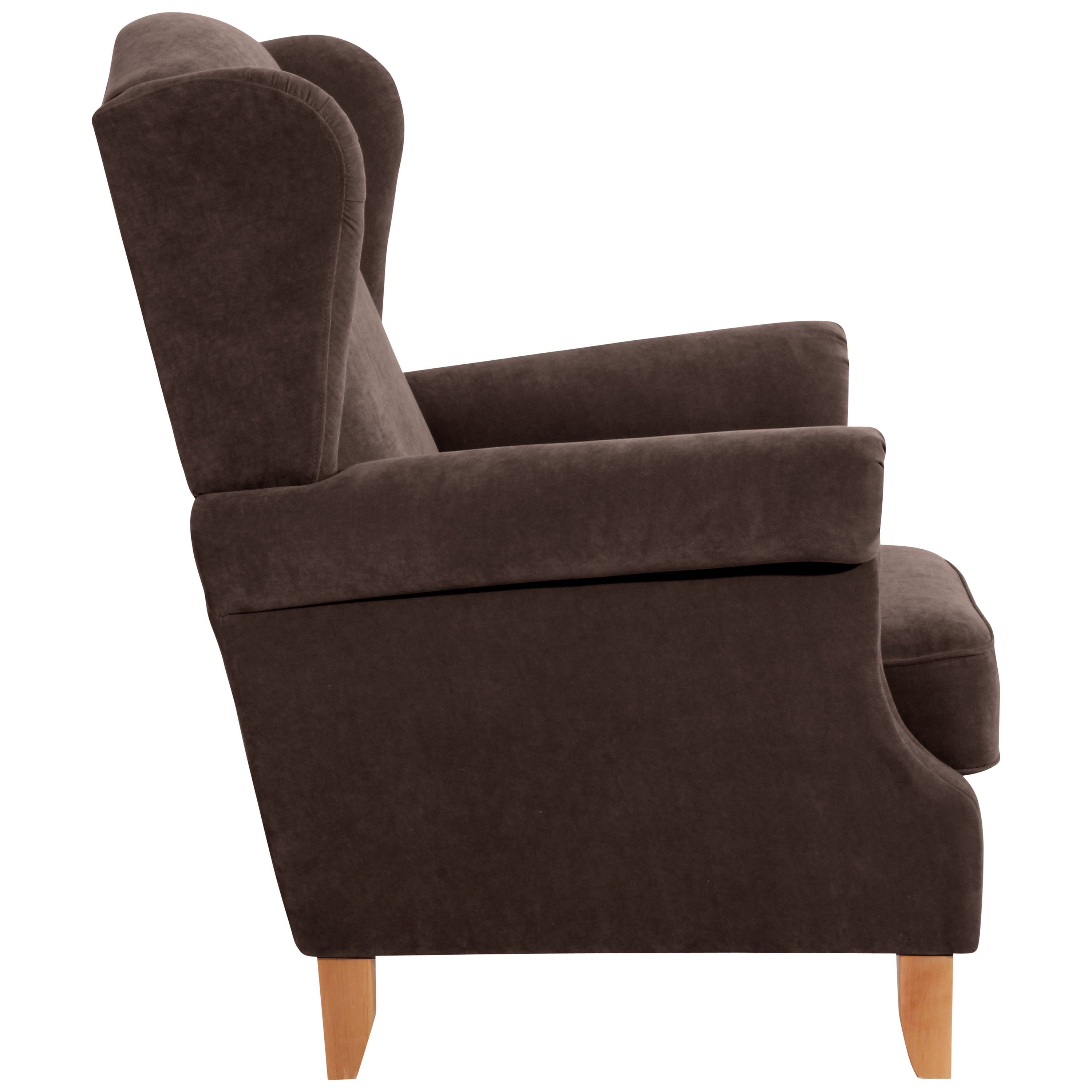 Max Winzer® Ohrensessel Verita, Ohrenbackensessel Velours