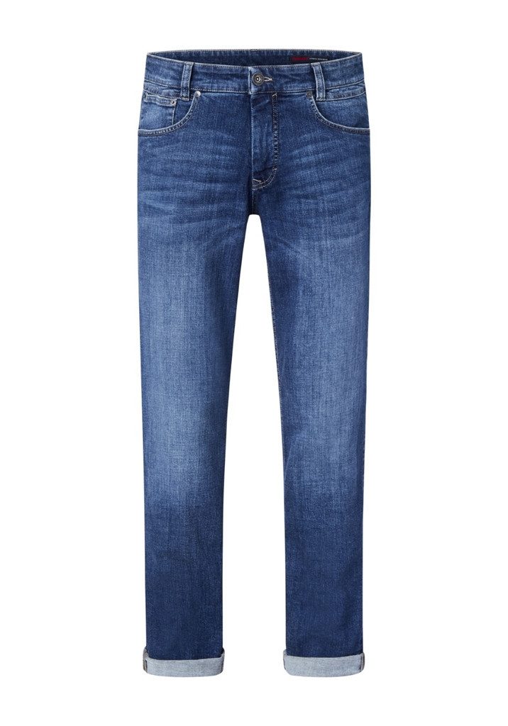 5-Pocket-Jeans PADDOCKS PIPE mid blue with handwork 80221 6634.5977 - MOTION&COMFORT