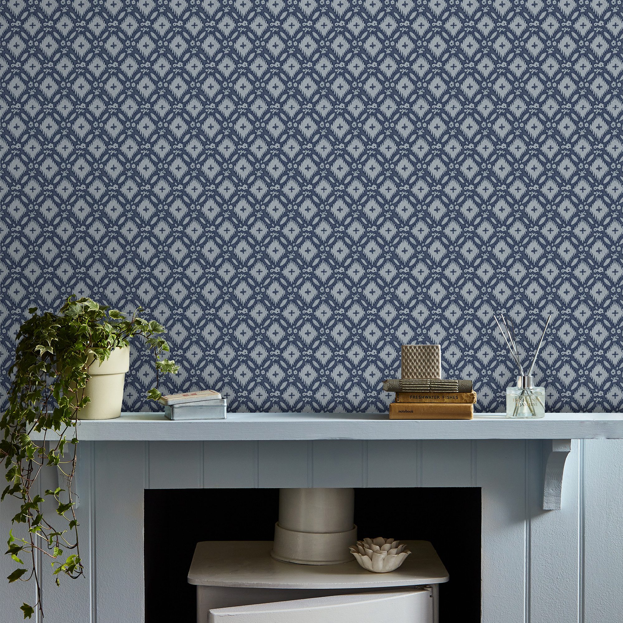LAURA ASHLEY Vliestapete Whitebrook, glatt, geometrisch, (1 St), 10mx52cm (ca. 5m2)