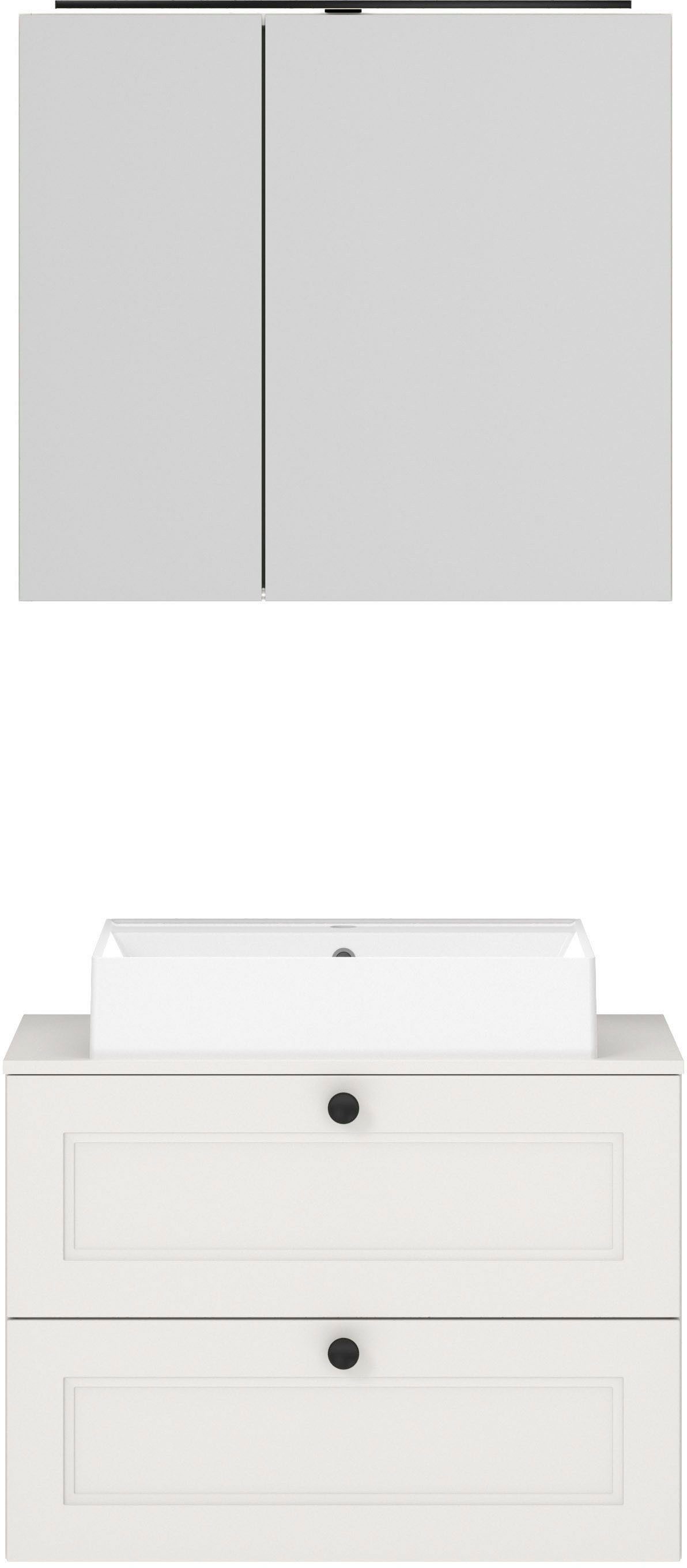 nobilia® Badmöbel-Set Cascada, vormontiert, mit Soft-Close