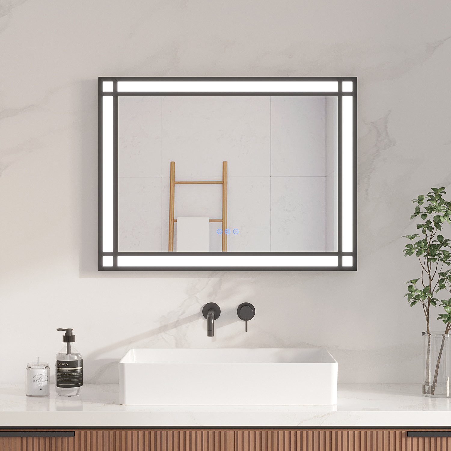 AQUABATOS LED-Lichtspiegel Badspiegel Wandspiegel Badezimmerspiegel mit LED günstig online kaufen