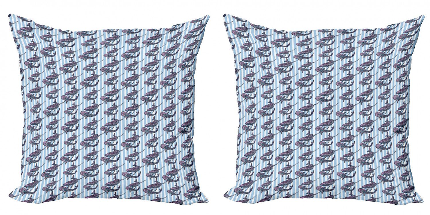 Kissenbezüge Modern Accent Doppelseitiger Digitaldruck, Abakuhaus (2 Stück), Wal Riesen Marine Mammals