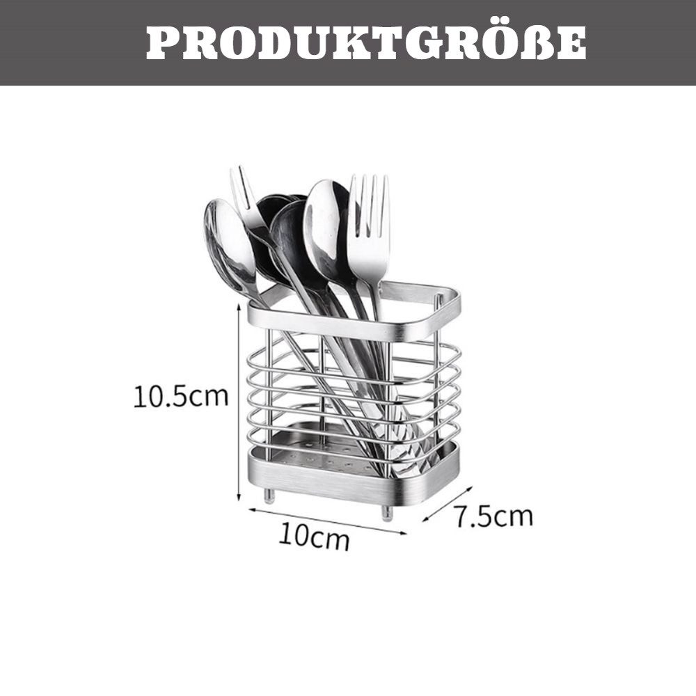 PRIISF Besteckhalter Utensilienbehälter Edelstahl Utensilienhalter Küchenut günstig online kaufen