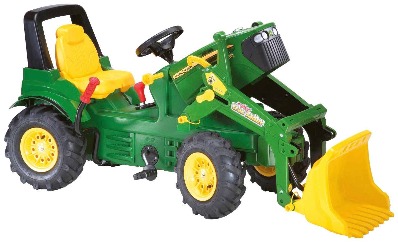 rolly toys® Tretfahrzeug John Deere 7930, Kindertraktor mit Lader und Luftbereifung