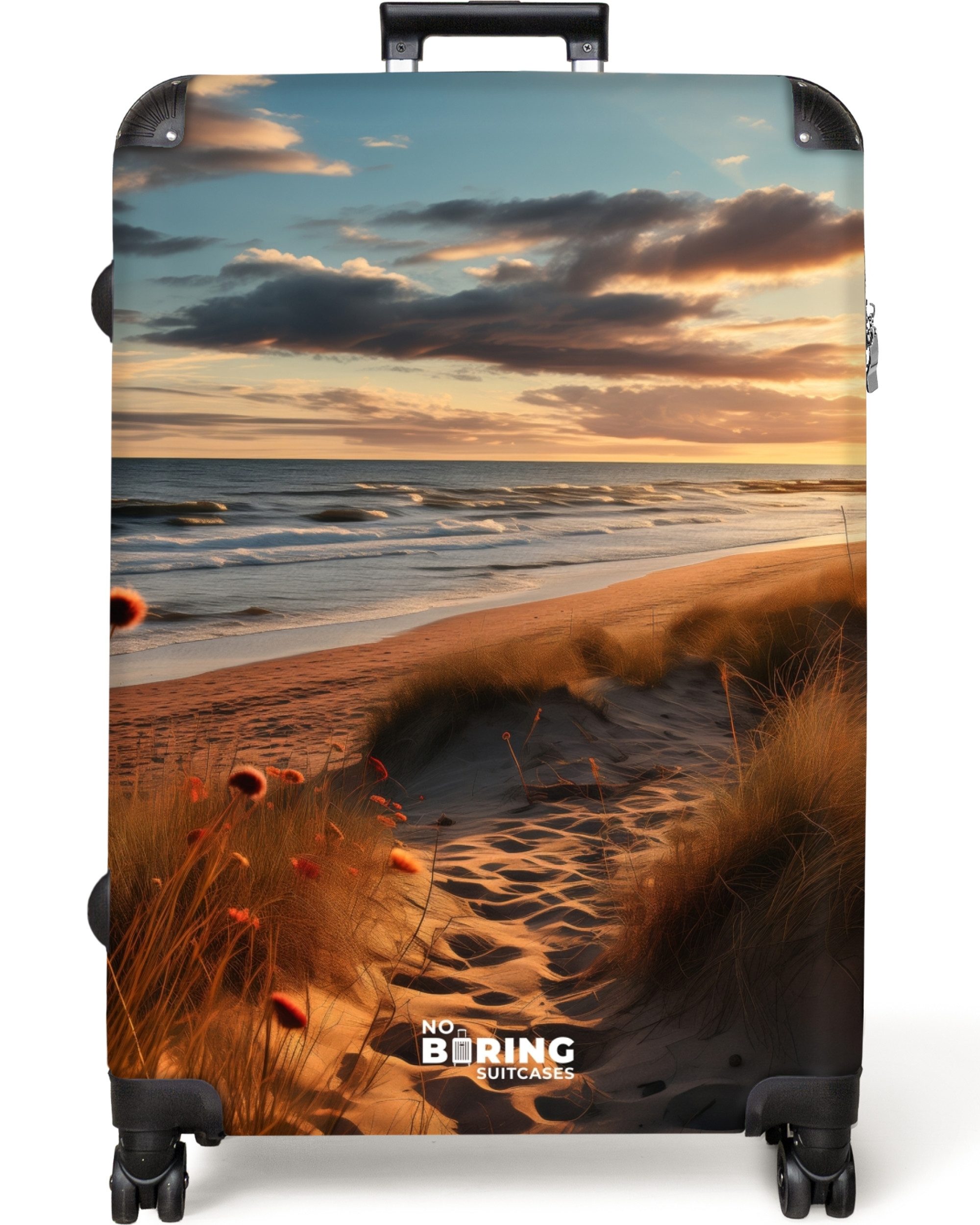 NoBoringSuitcases.com© Hartschalen-Trolley Strand mit Strandhafer 77 günstig online kaufen