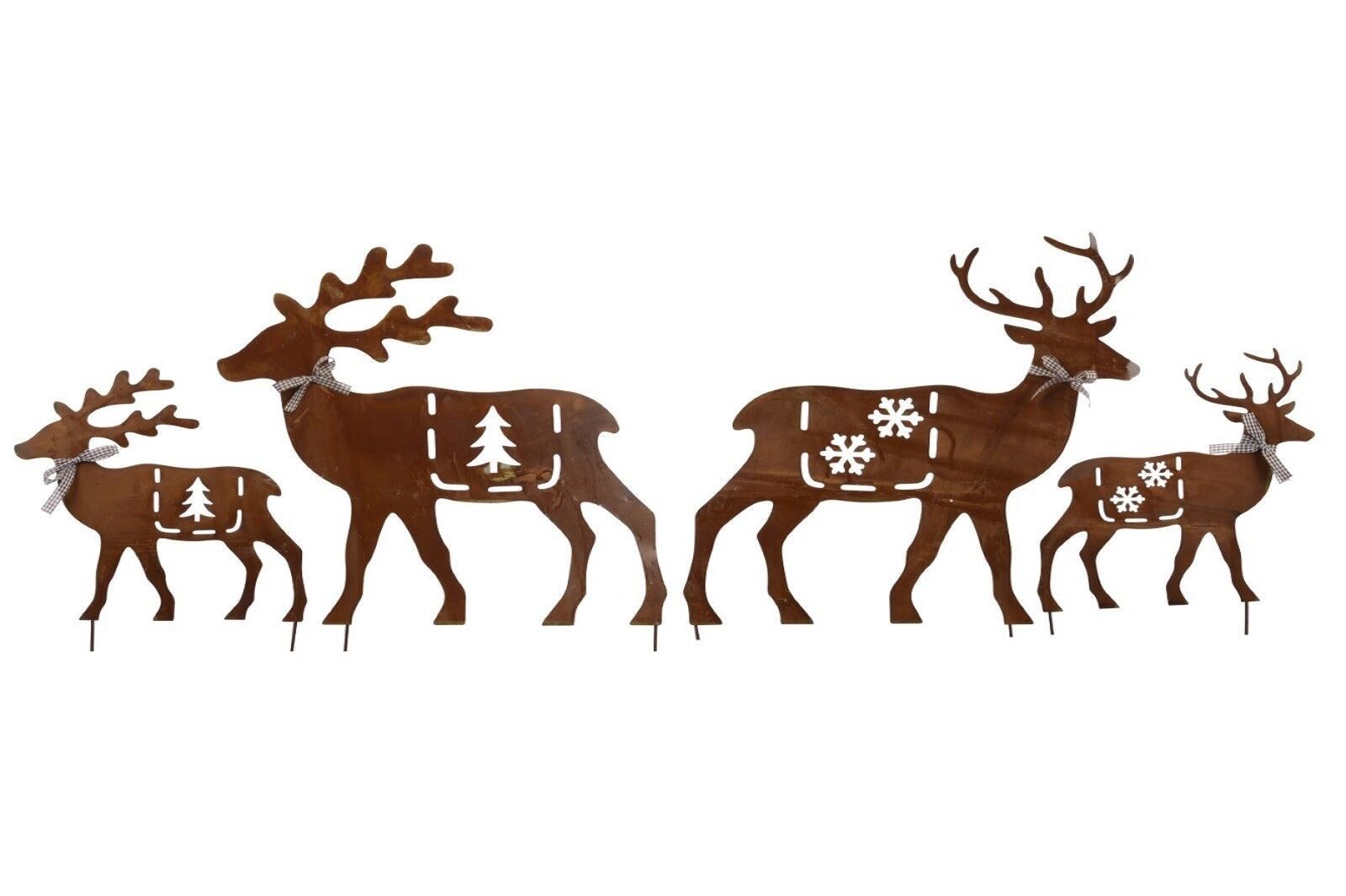 Kaemingk Gartenstecker Eisen Hirsch Stecker Rost H 56/40 cm 2 er Set günstig online kaufen