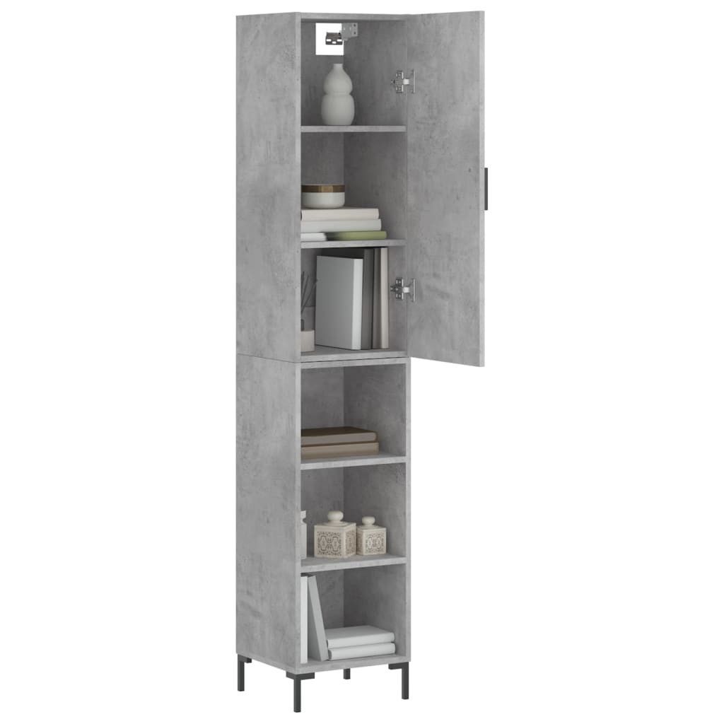 vidaXL Highboard Highboard Betongrau 34,5x34x180 cm günstig online kaufen