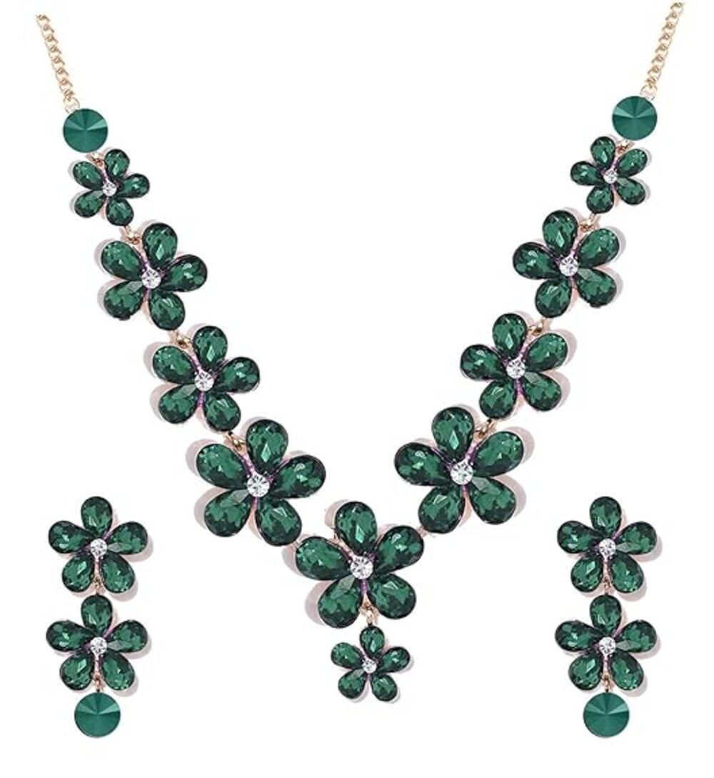 YouBella Schmuckset Afghani Tribal Schmuck Set für Frauen & Mädchen (Enthaltene Komponenten : Ohrringe, Halskette, Zum Verschenken & Hochzeit, Hautverträglich), Halskette & Ohrringe Set, Vergoldet