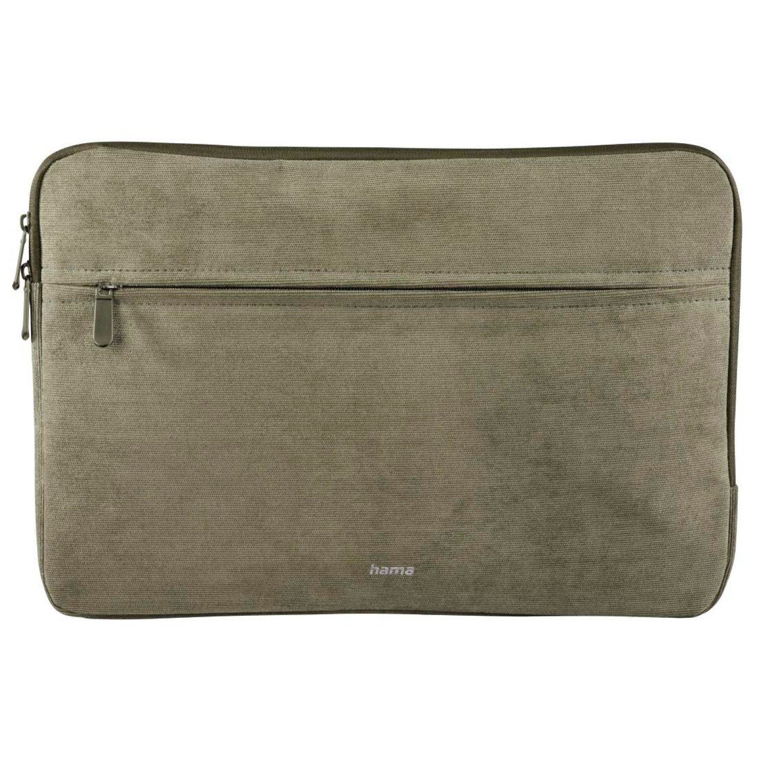 Hama Laptoptasche Notebook-Tasche Schutz-Hülle Cali 13,3" bis 14,2" Oliv (Notebook-Cover), Sleeve Cover Laptop passend für 13" 13,3" 13,5" 14" 14,1" 14,2" Zoll