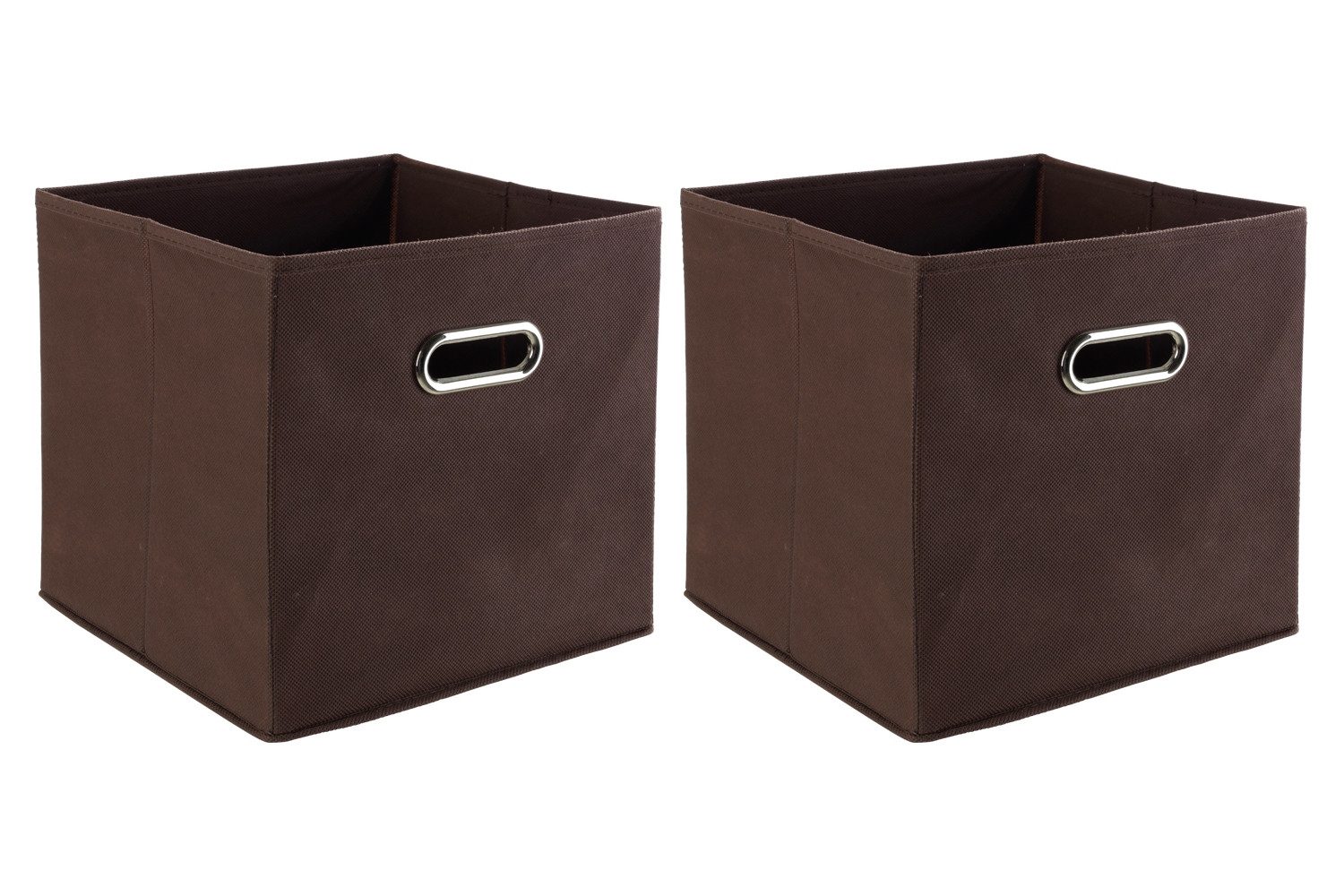 casa NOVA Aufbewahrungsbox NINO, 2er Set, Braun, B 27 x H 28 x T 27 cm, mit 2 seitlichen Griffen