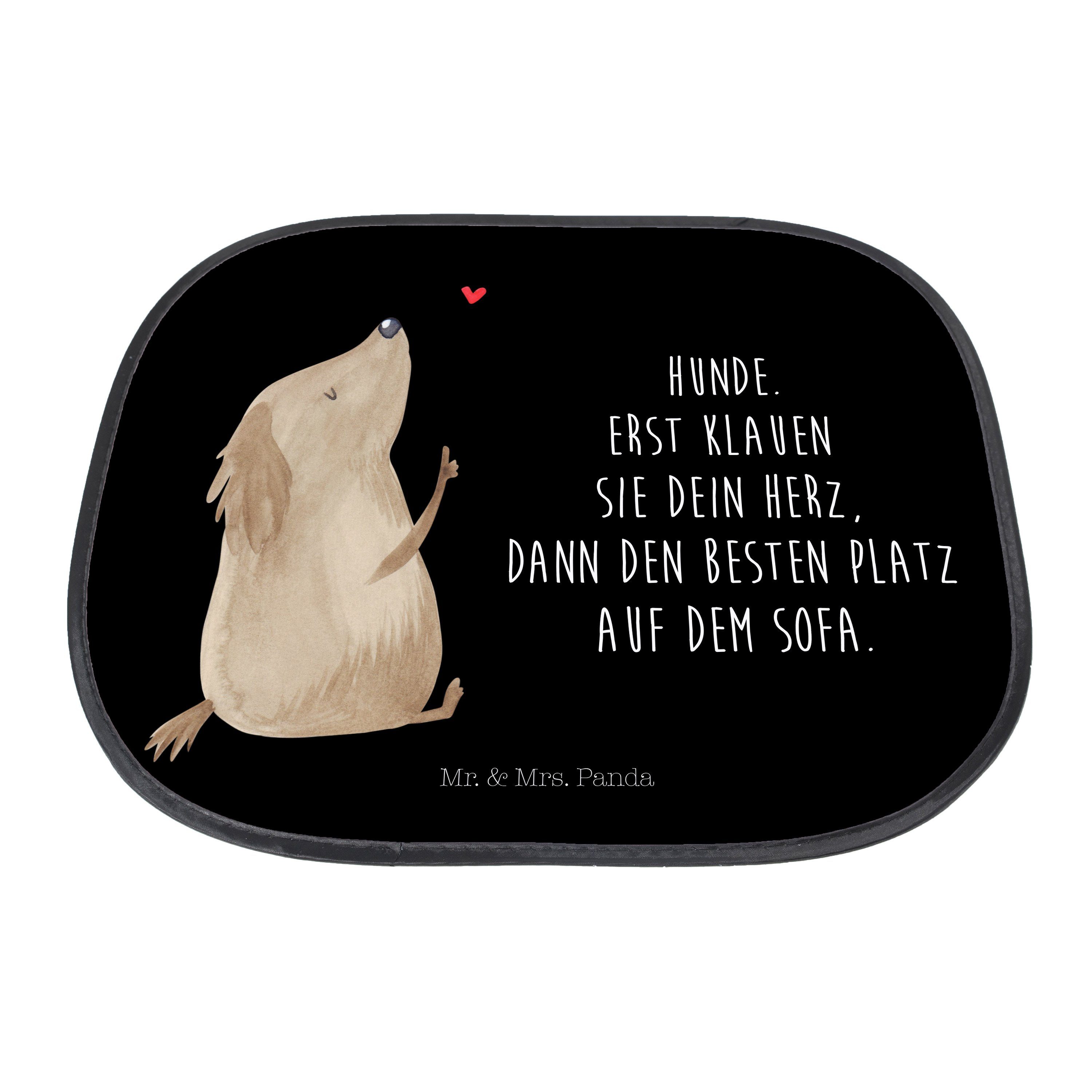 Sonnenschutz Hund Liebe - Schwarz Hunde, Panda, Geschenk, Haustier, Mrs. - & Sprüche, Seidenmatt Sonne Auto, Mr