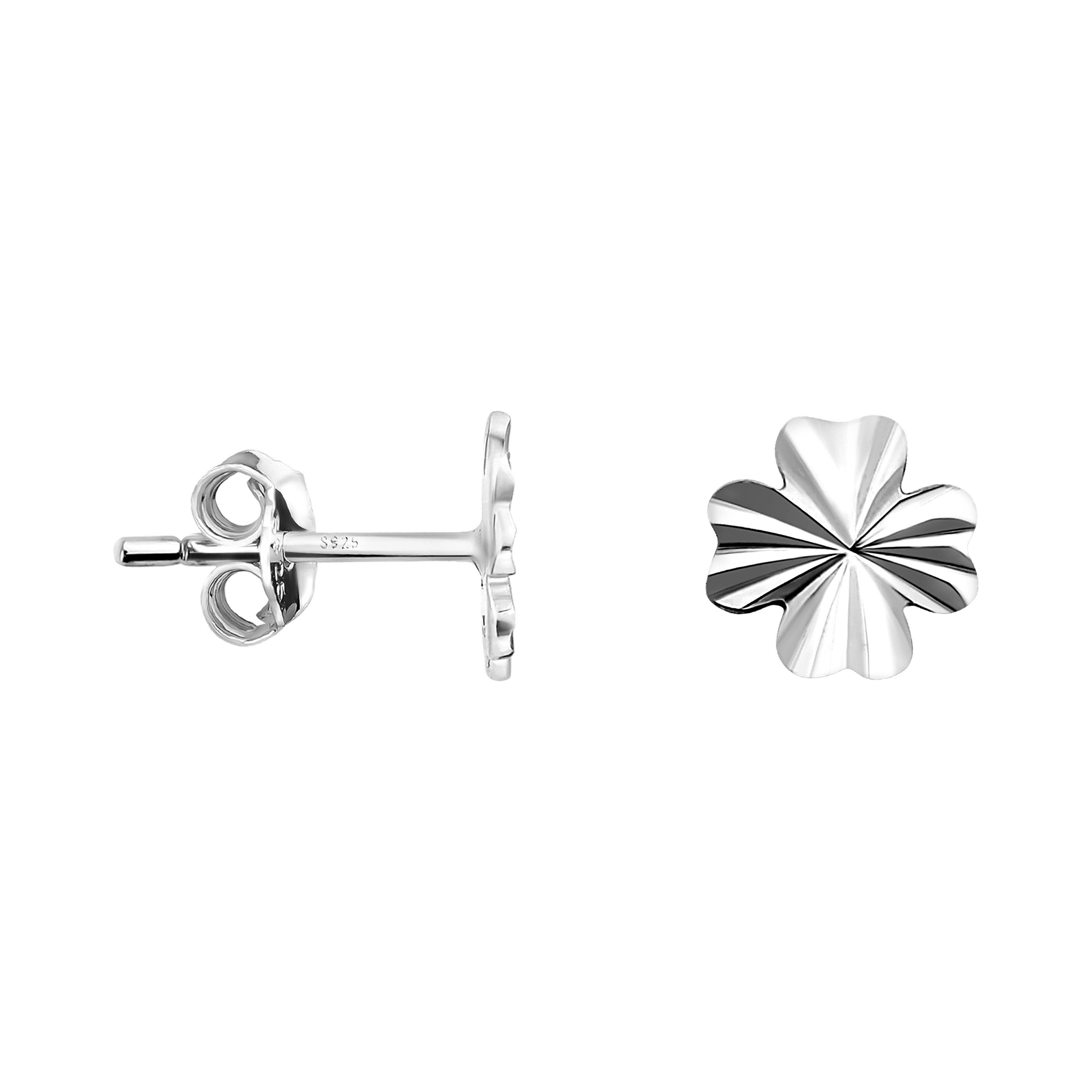 SOFIA MILANI Ohrringe 925 Silber – Herz Kleeblatt Ohrstecker Für Damen