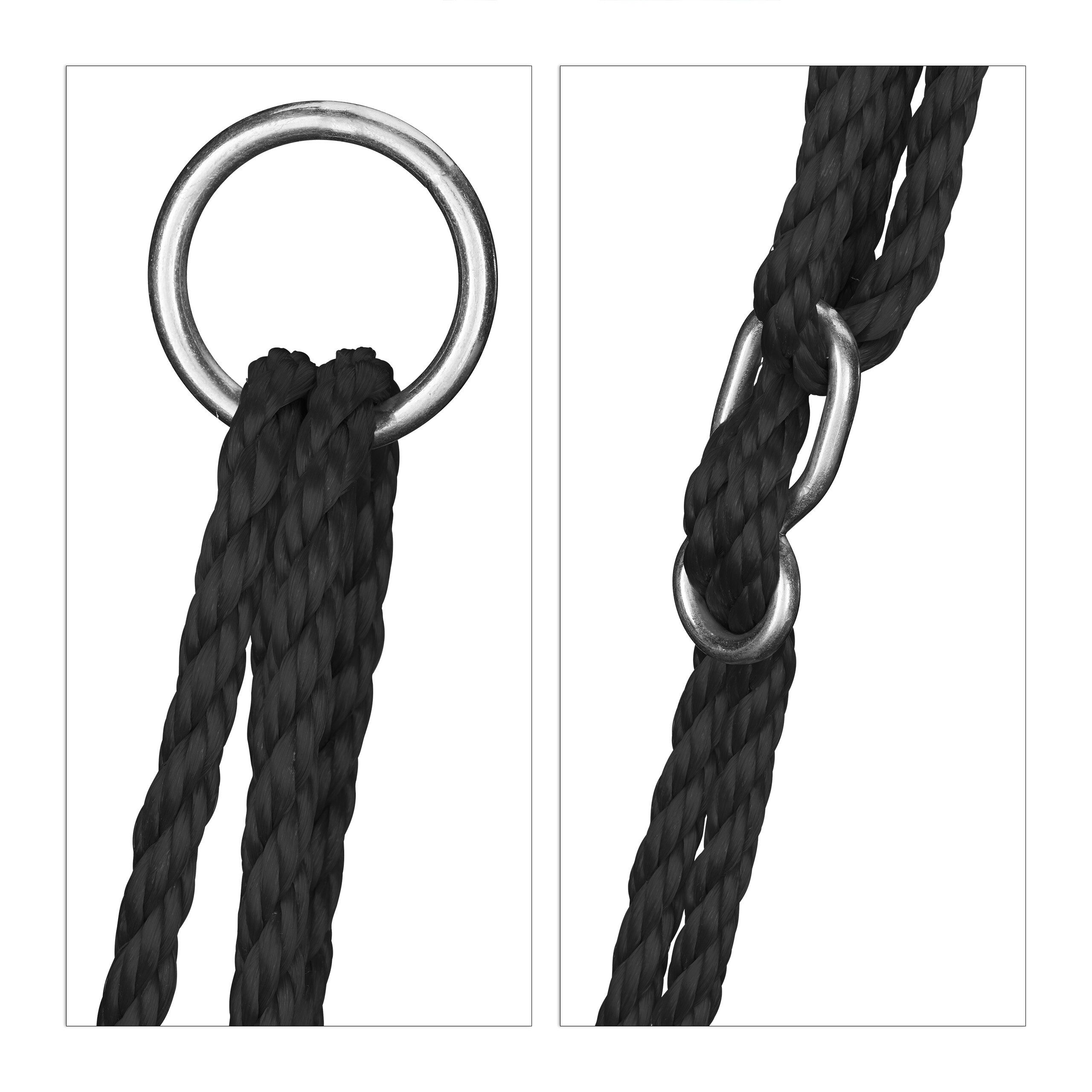 relaxdays Nestschaukel XXL schwarz