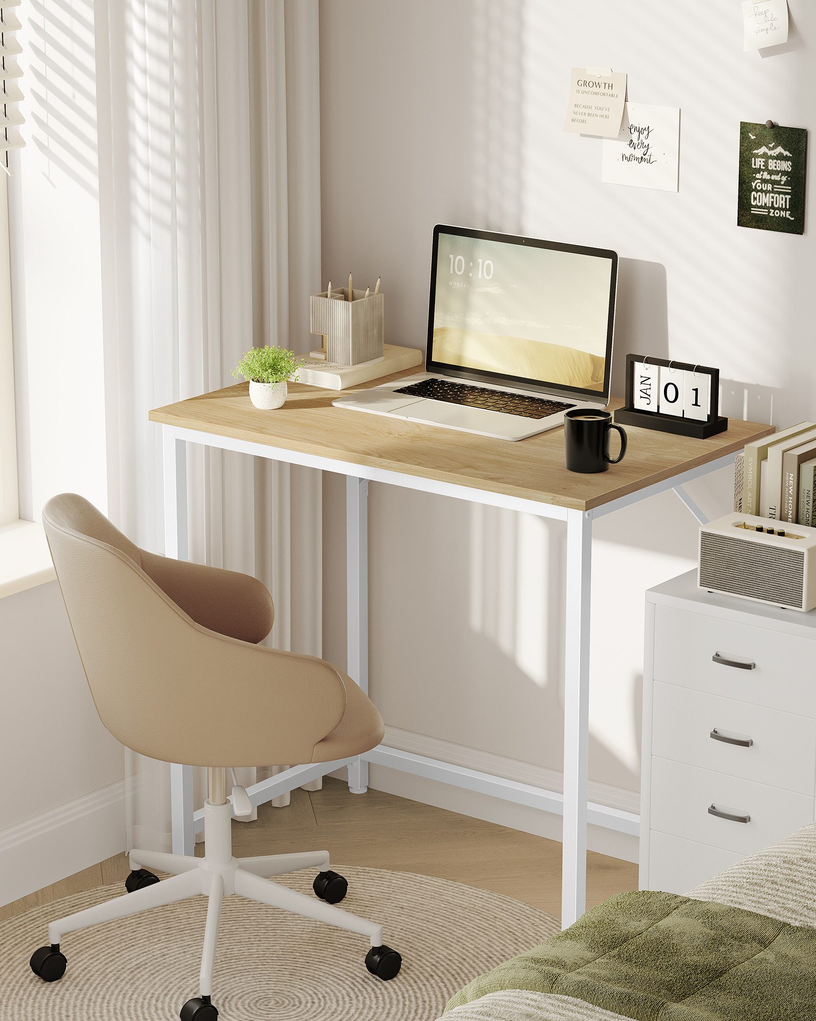 VASAGLE Schreibtisch Computertisch, Bürotisch, 80/100/120/140/160 cm, günstig online kaufen