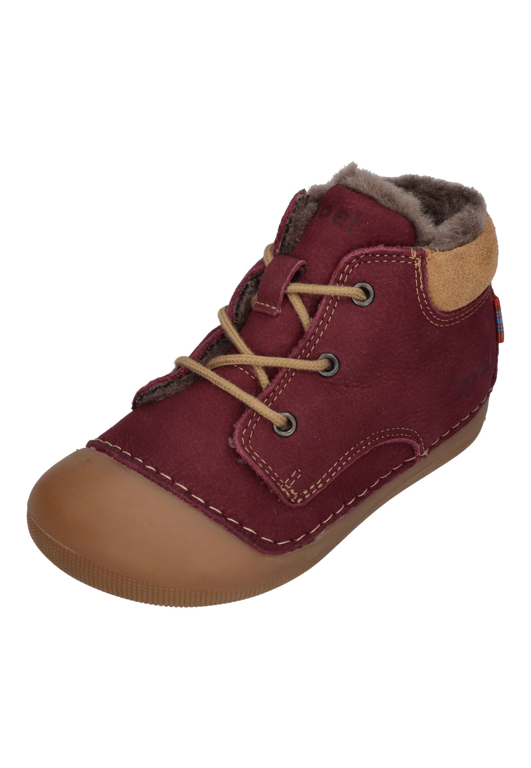 KOEL AVA LEATHER WOOL Barfußschuh Bordo