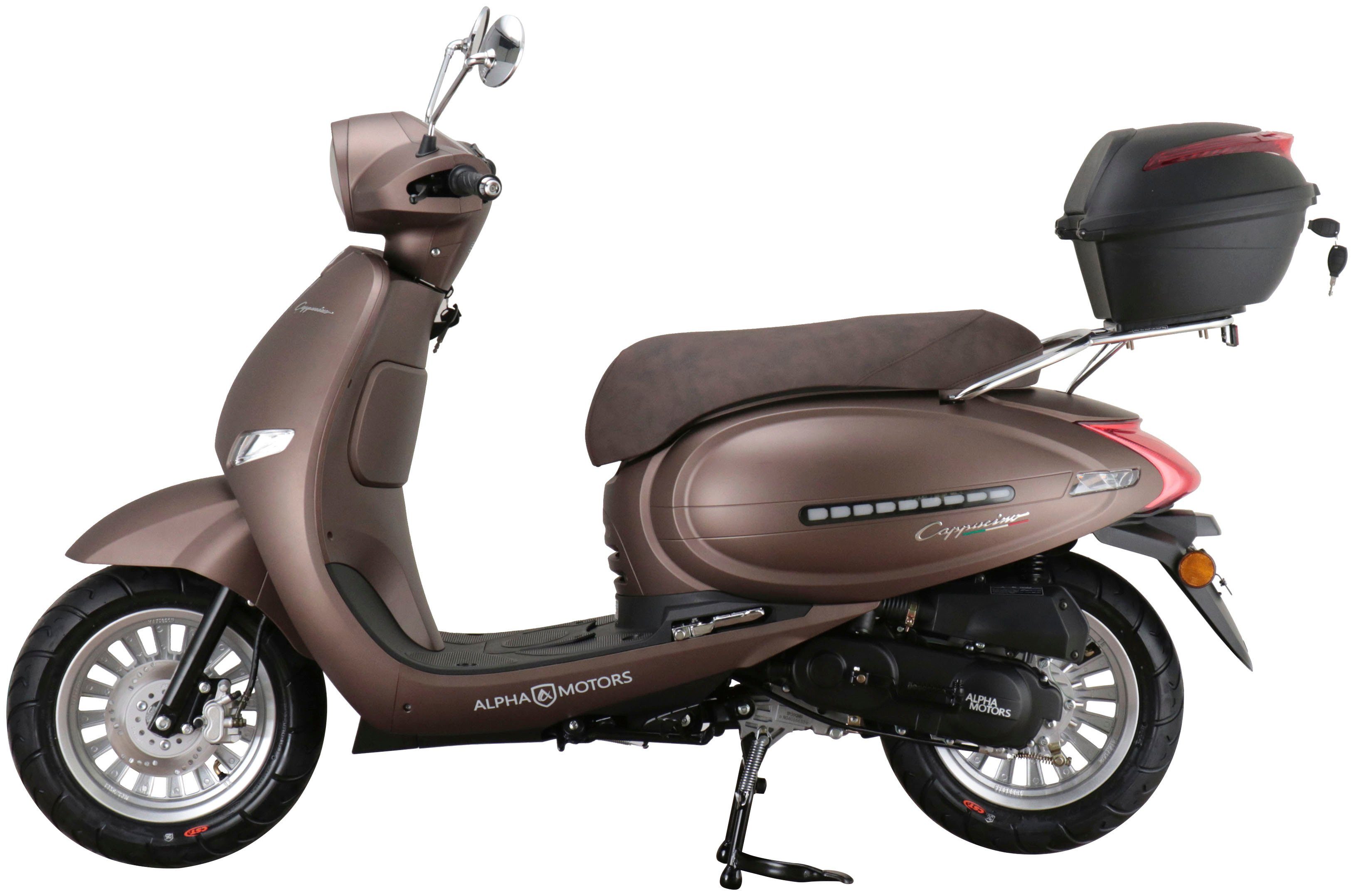 Topcase ccm, 5, km/h, 45 Alpha Motorroller 50 Cappucino, Euro Motors inkl.
