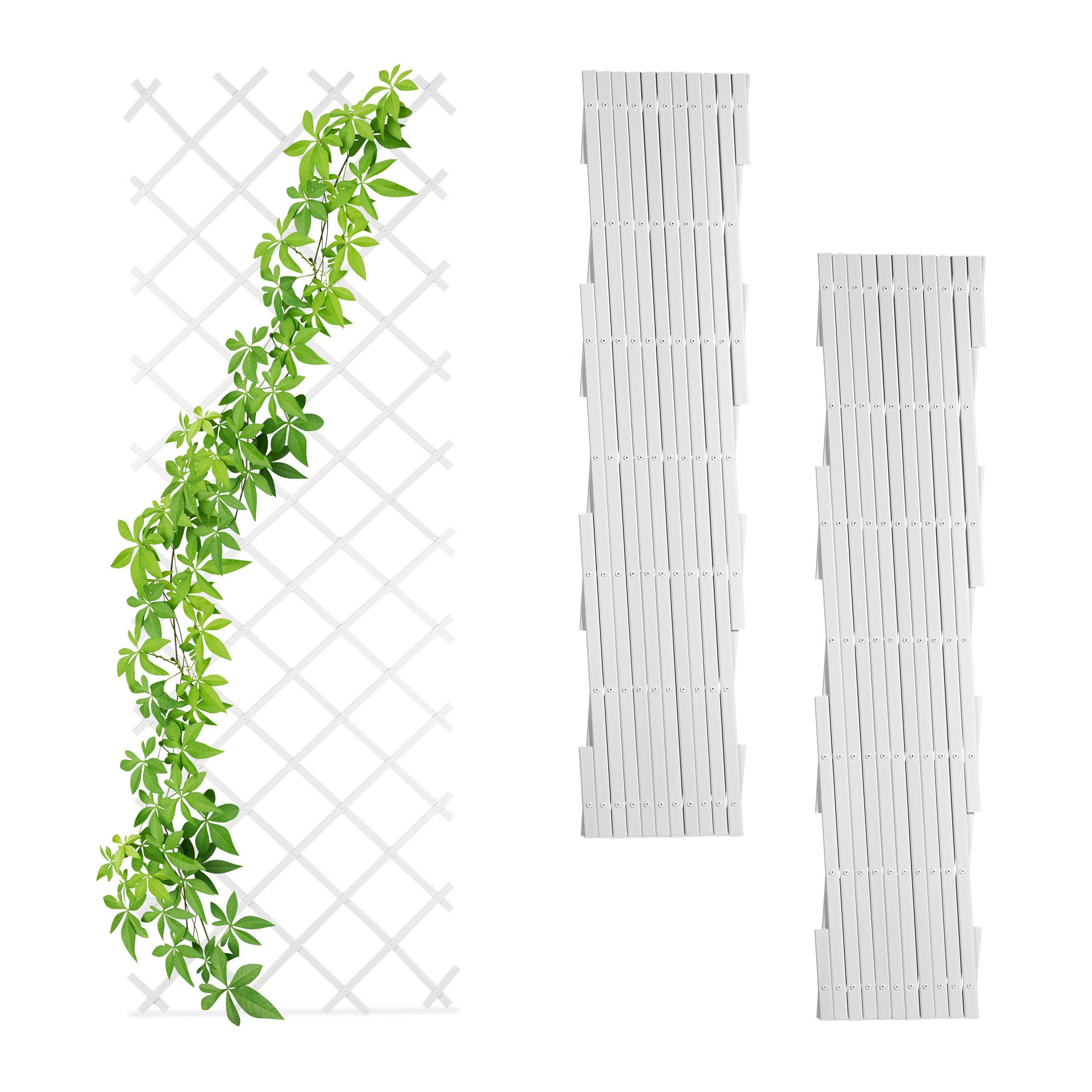 relaxdays Rankgitter Ausziehbares Rankgitter 3er Set 250 cm, 3 St.