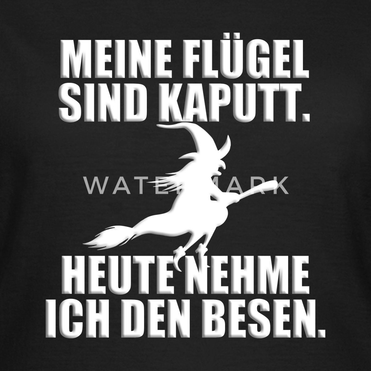 Spreadshirt T-Shirt Hexe Mit Besen Lustiger Spruch Halloween Frauen T-Shirt günstig online kaufen