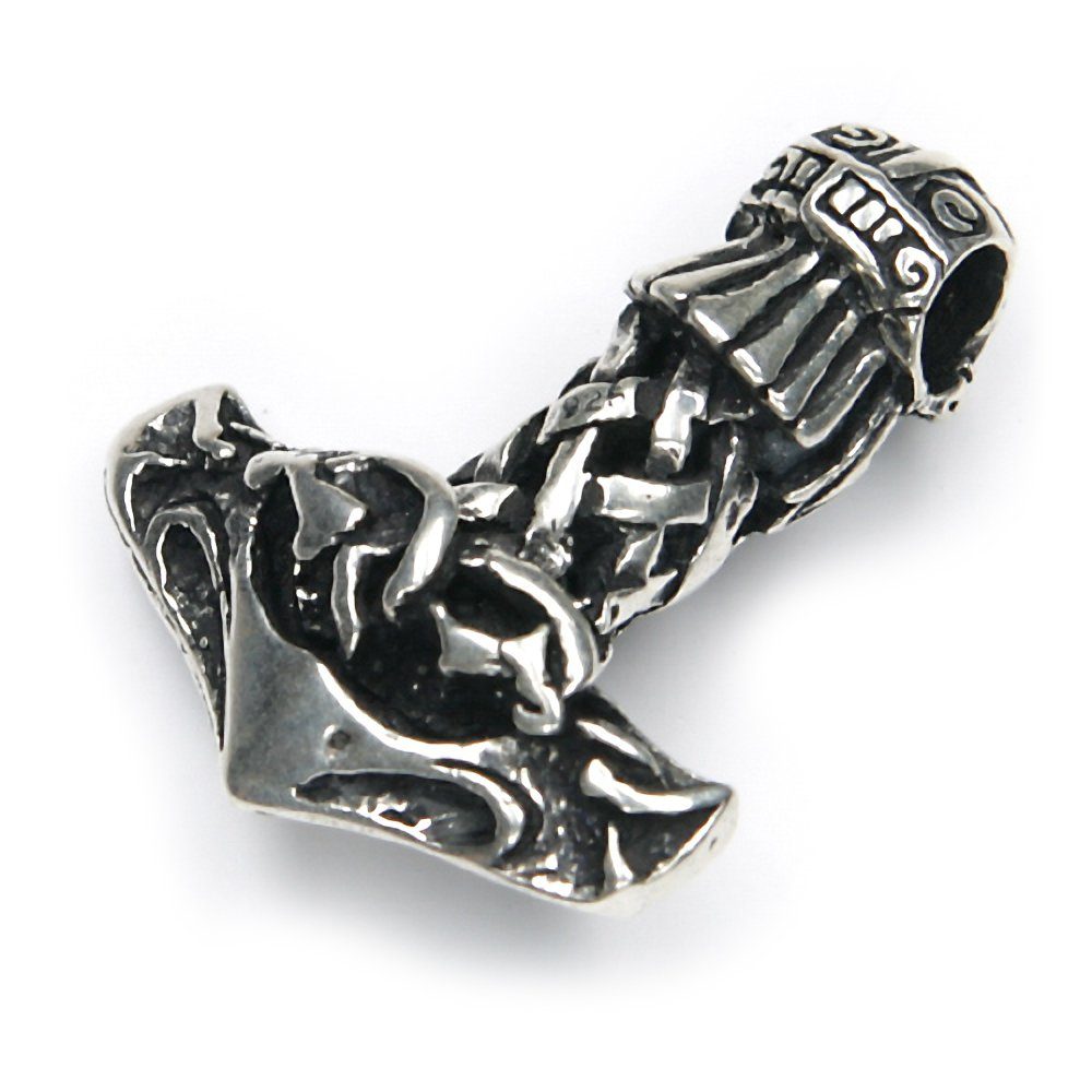 NKlaus Kettenanhänger Thors Hammer Kettenanhänger 3,5cm Silber 925 Skan, 925 Sterling Silber Silberschmuck für Damen