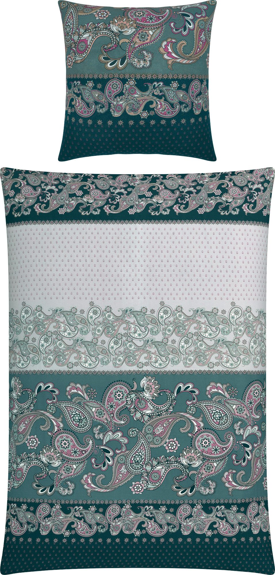 REDBEST Bettwäsche Bettwäsche, Mako-Satin, Satin Paisley günstig online kaufen