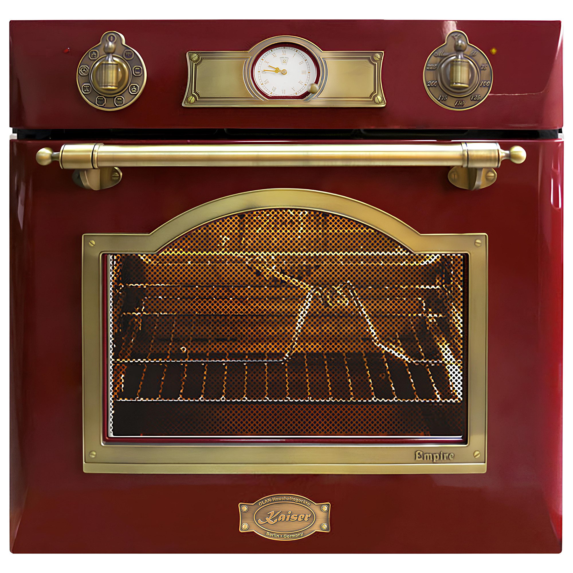 Kaiser Küchengeräte Backofen-Set Herd Set Autark Elektro Einbaubackofen, 60 cm,Teleskop-System, 67L, 8 Funktionen mit Induktionskochfeld 60 cm FREE ZONE mit 2 FLEX Induktions-Zonen EH 6355 RotEm +KCT 6192 FI RotEm,., mit 1-fach-Teleskopauszug