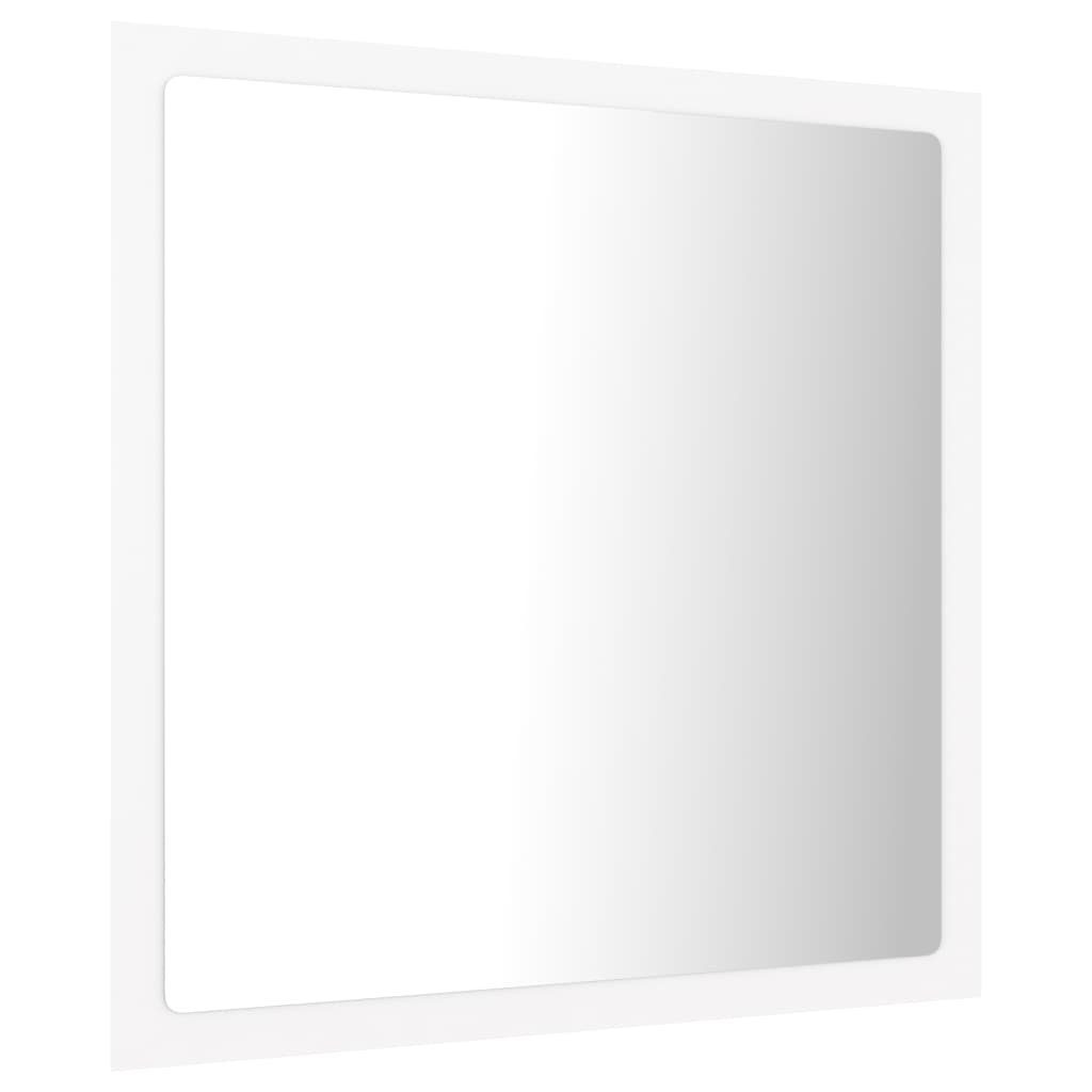 40x8,5x37 Weiß (1-St) Badezimmerspiegelschrank Acryl vidaXL cm LED-Badspiegel