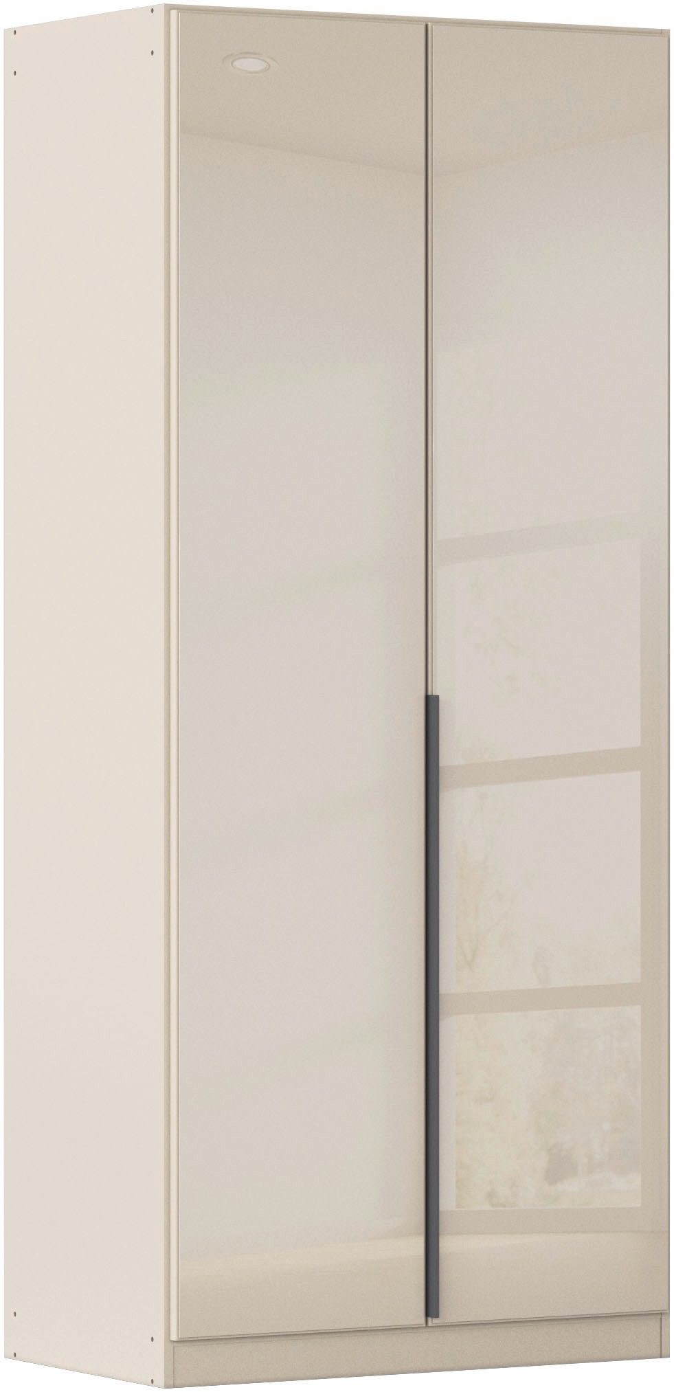 OTTO home Drehtürenschrank Kleiderschrank Kleiderschränke Schrank Garderobe AGORDO mit Glasfront (in zwei Griff-Farben, Breiten 91-405 cm) durchdachte Innenausstattung, in 8 Breiten und 2 Höhen MADE IN GERMANY