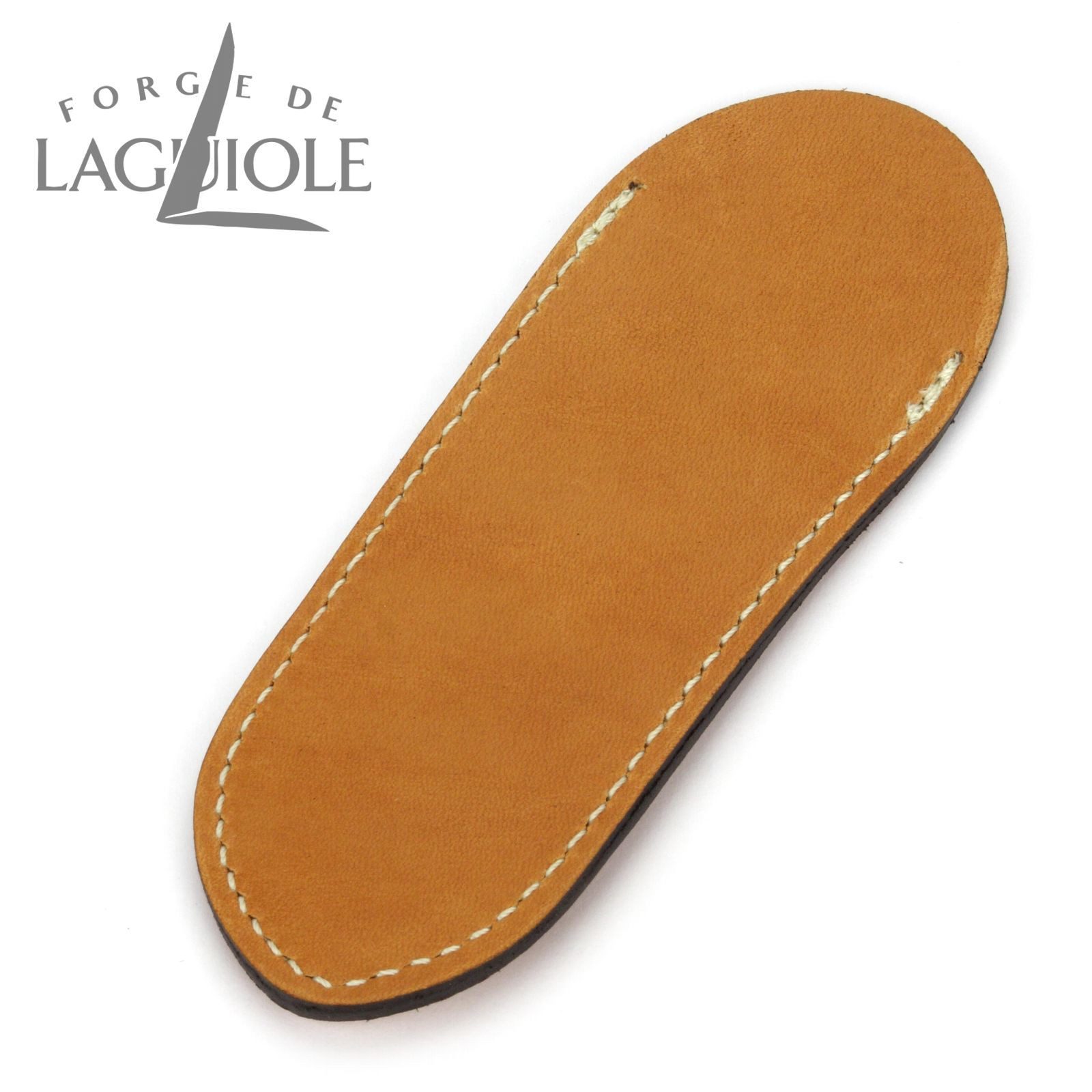 Forge de Laguiole Messertasche F 3 F fauve, Etui für ein Laguiole Messer mit 11/12 cm Grifflänge - Leder braun