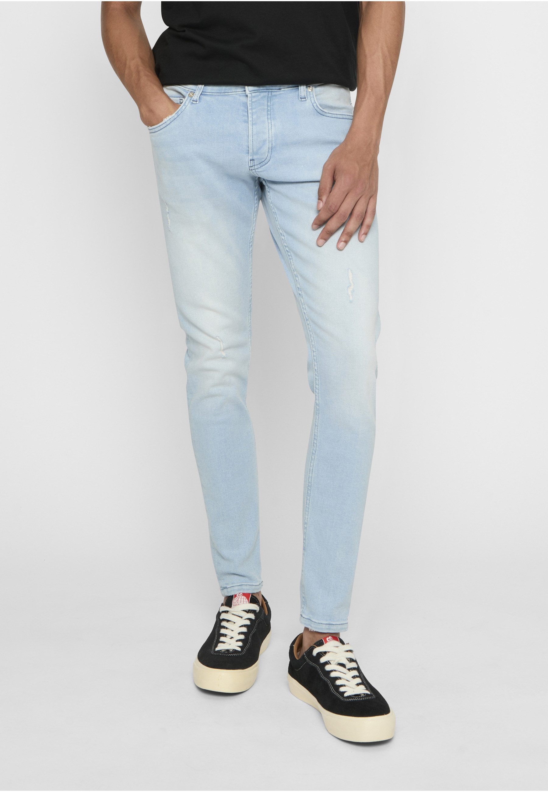 2Y Premium Bequeme Jeans 2Y Premium Herren 2Y Destroyed Skinny Fit Jeans
