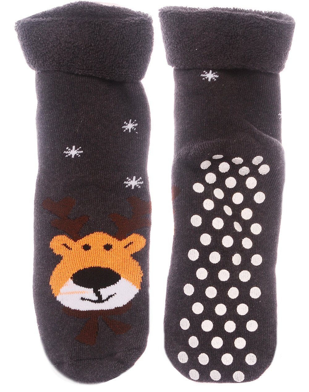 Martinex Thermosocken Socken Weihnachten Weihnachtssocken Antirutschsocken 35 38 warm und weich, für Erwachsene und Jugendliche
