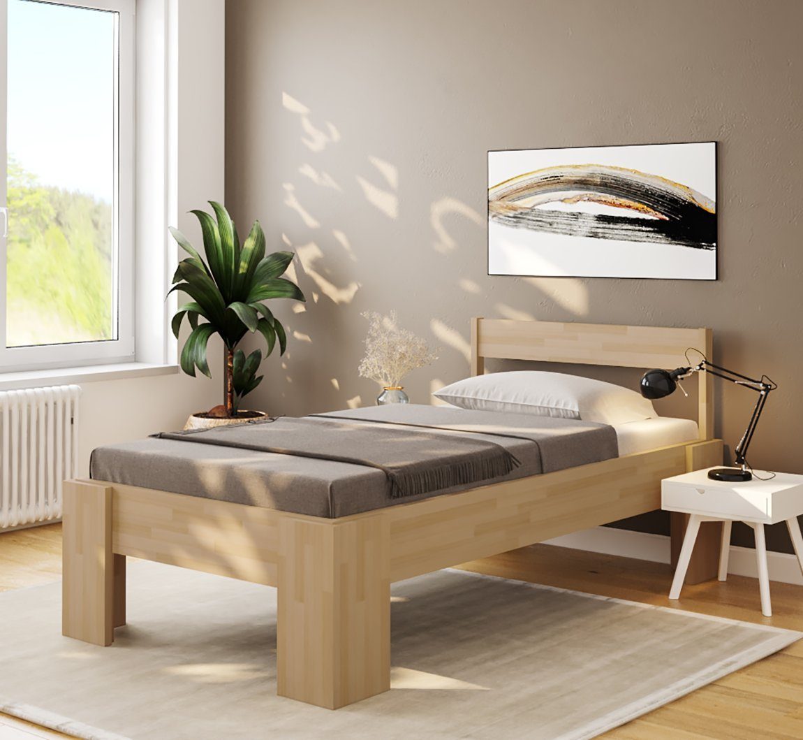bv-vertrieb Bett Komfortbett mit erhöhter Liegefläche Holzbett, Holz  unbehandelt
