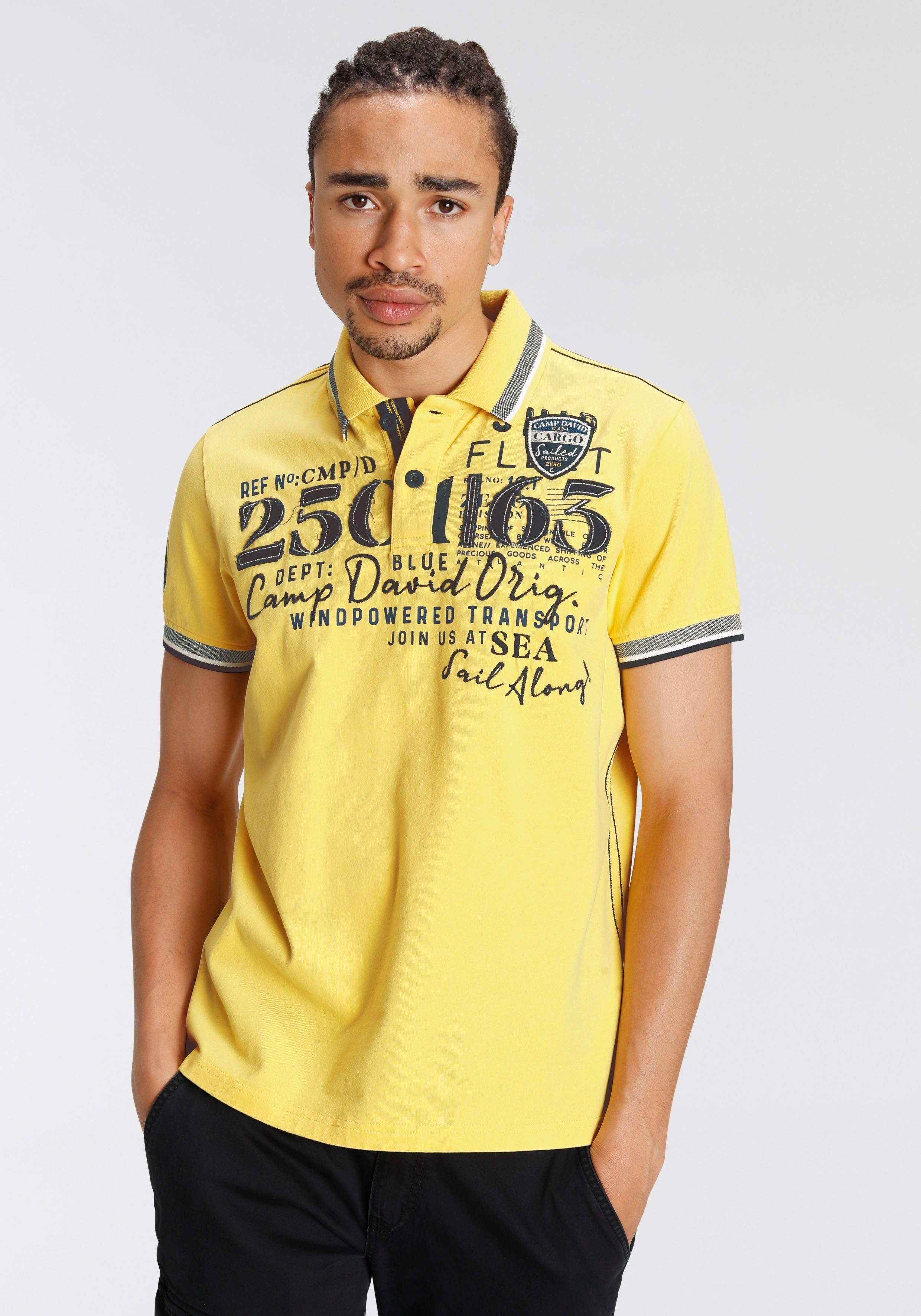 CAMP DAVID Poloshirt mit Logoschriftzug kaufen | OTTO