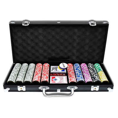 UISEBRT Spiel, Pokerkoffer Set 500 Chips Pokerset, mit Aluminiumkoffer