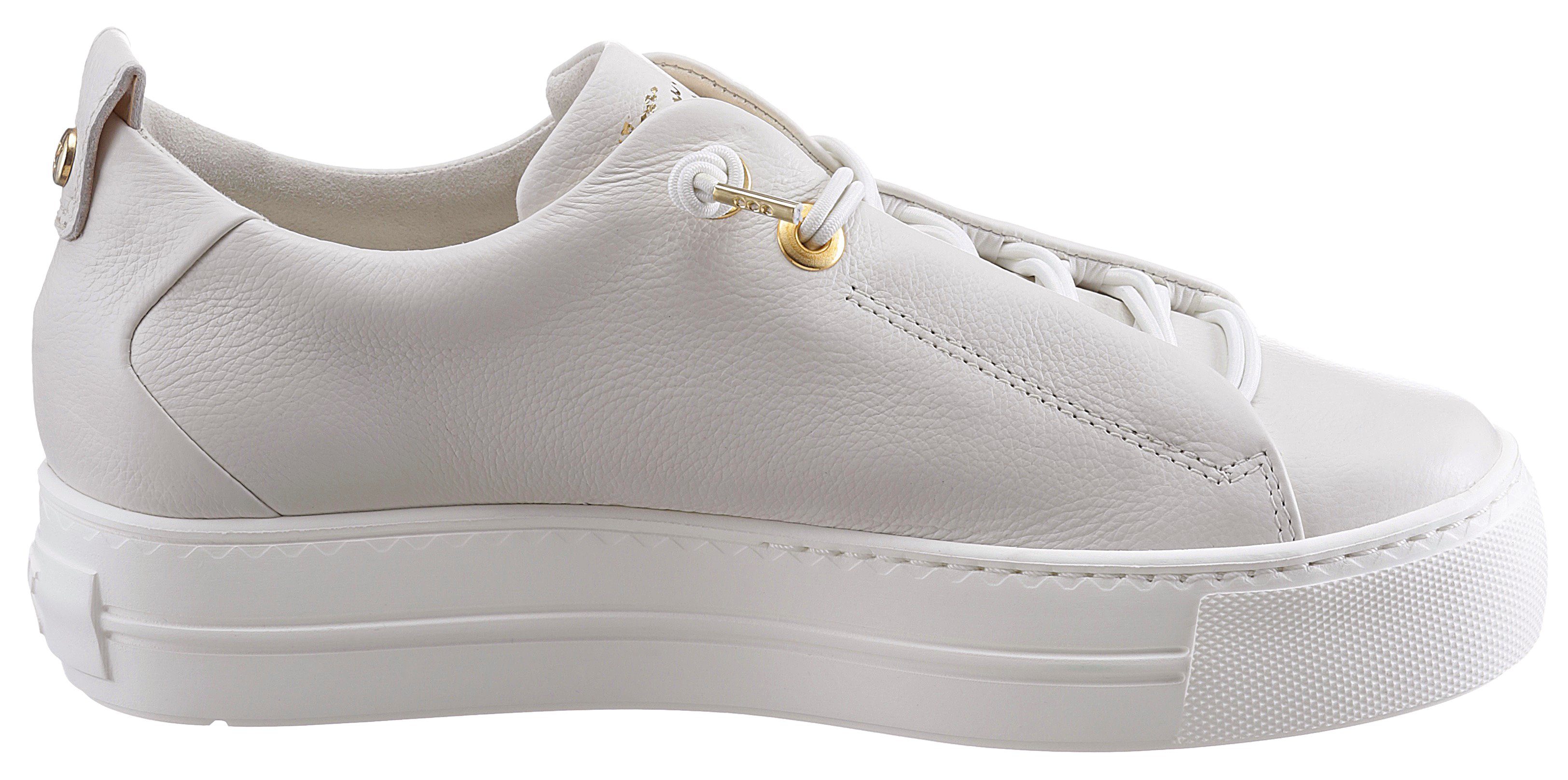 Paul Green Slip-On Sneaker mit Gummizugschnürung ivory-goldfarben praktischer