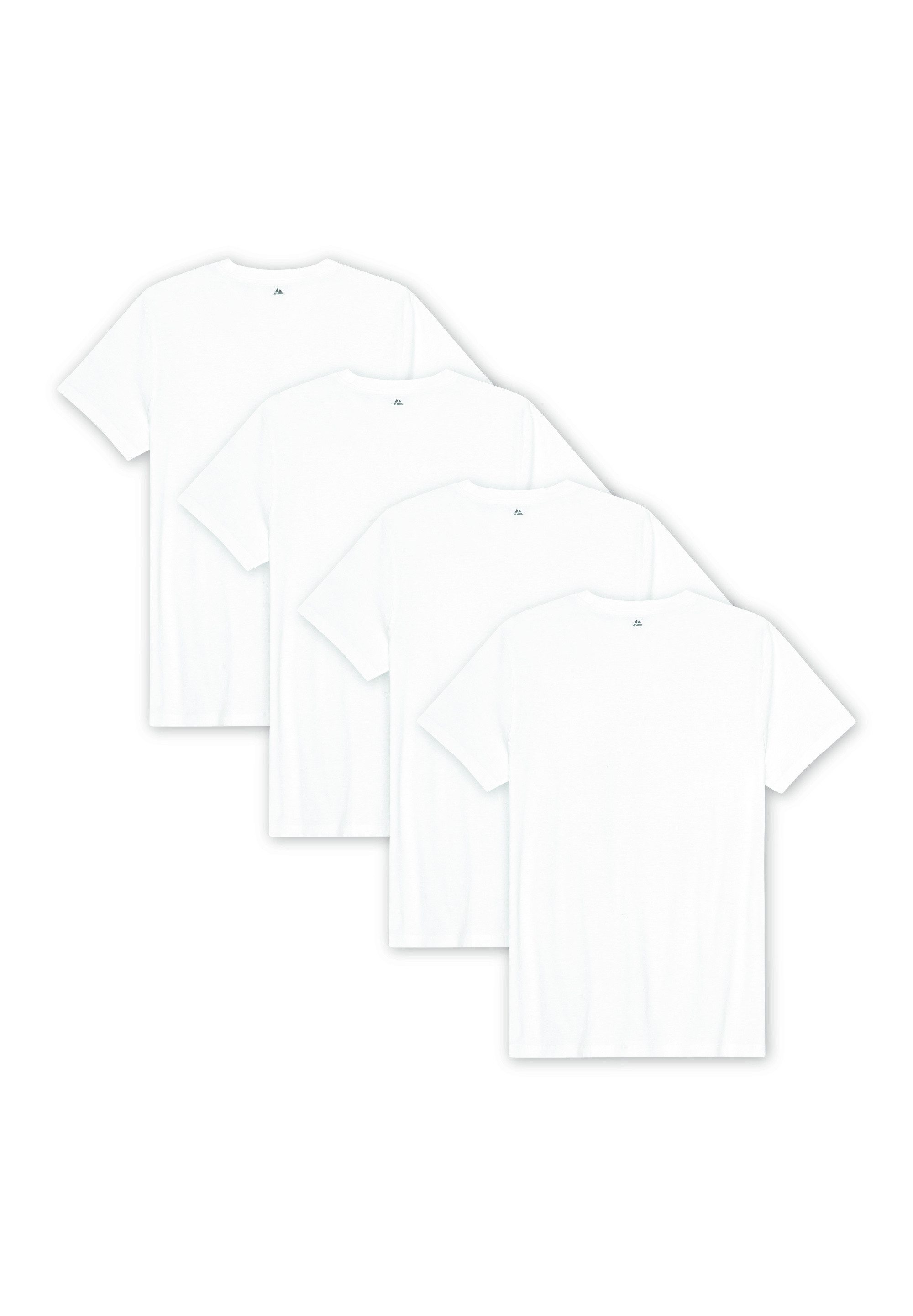 DANISH ENDURANCE T-Shirt Basic Crew Neck Herren (4er-Pack) aus Modal & Baumwolle, Rundhals-Ausschnitt